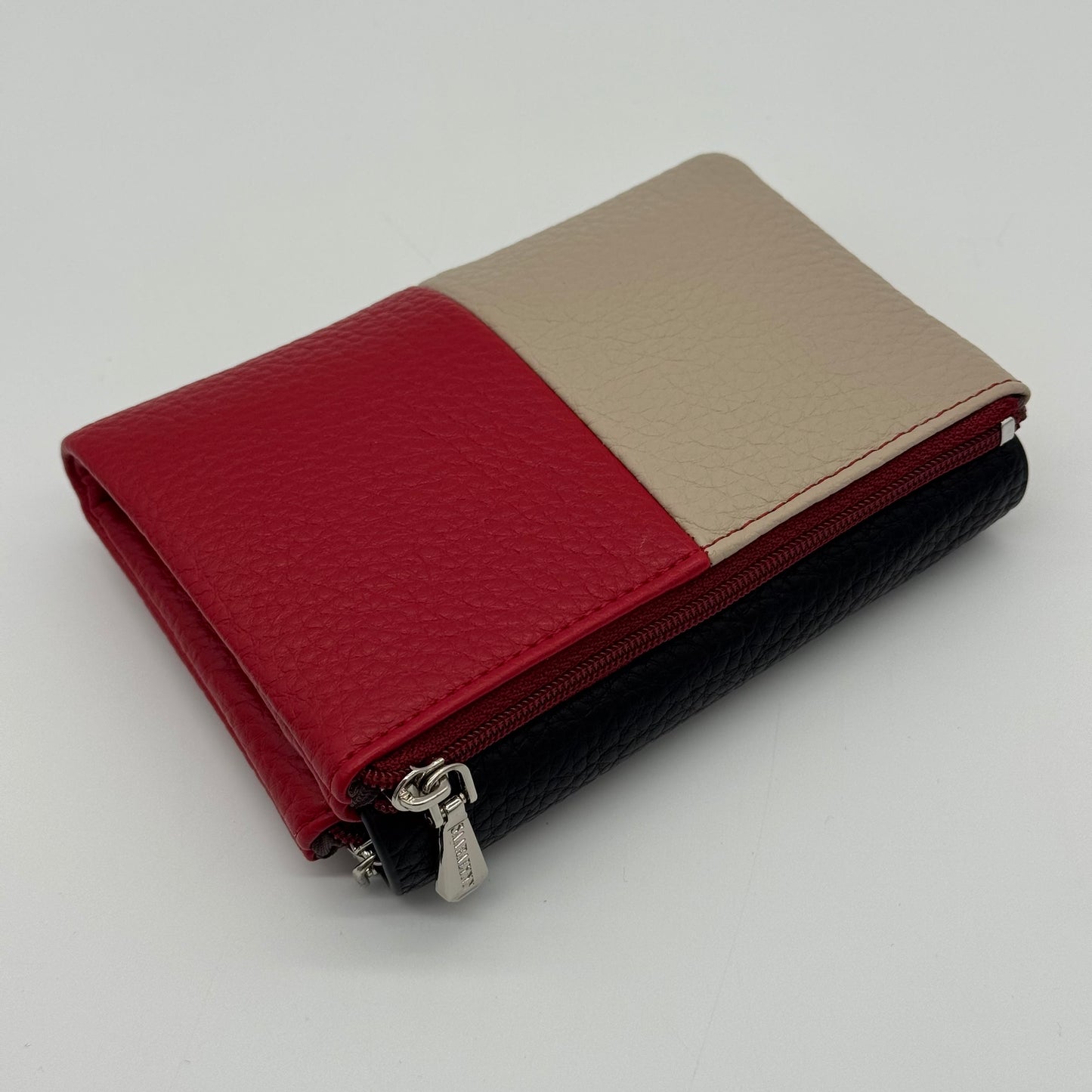 Faux Leather Tri Colour Purse Gift Boxed