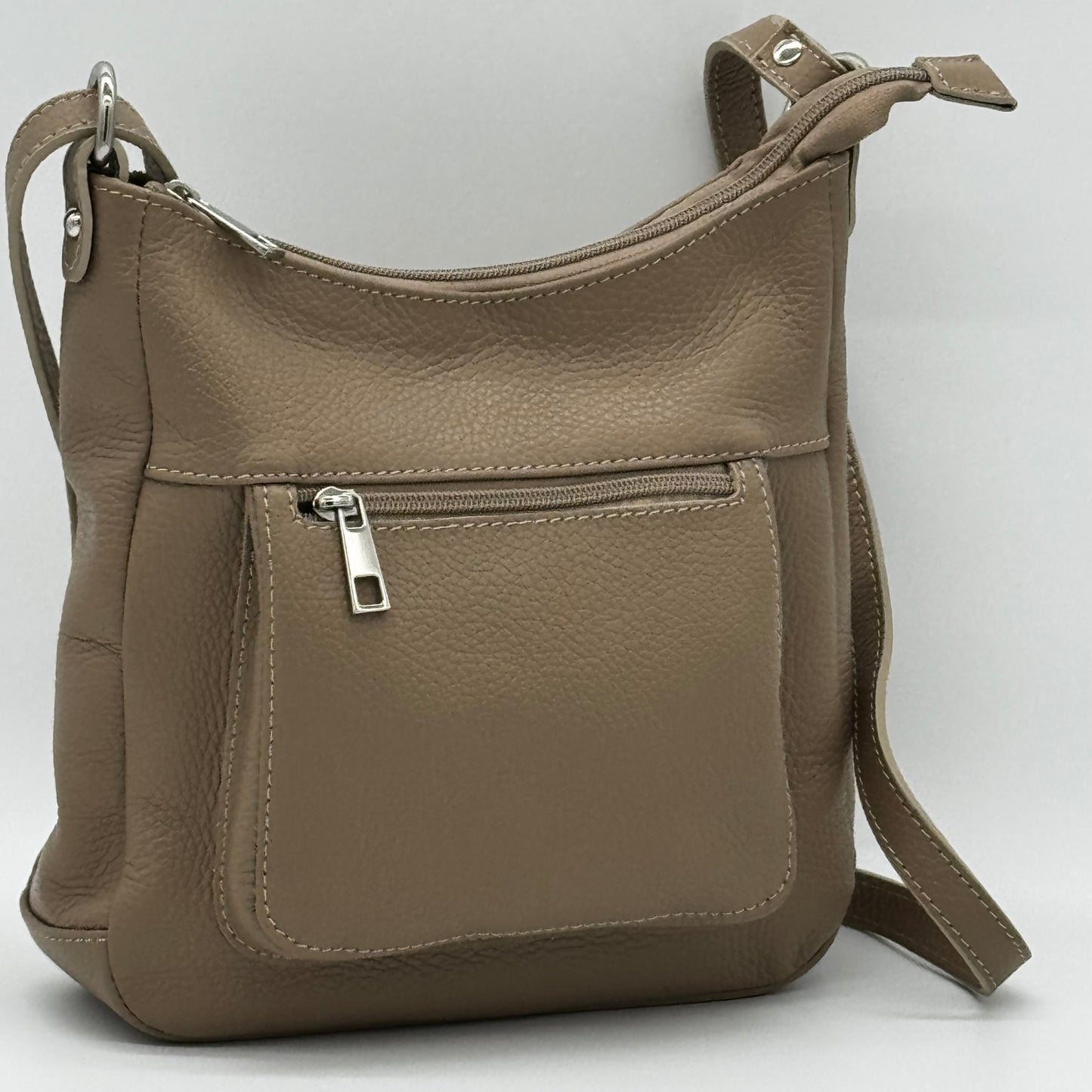 Leather Messenger Crossbody Bag