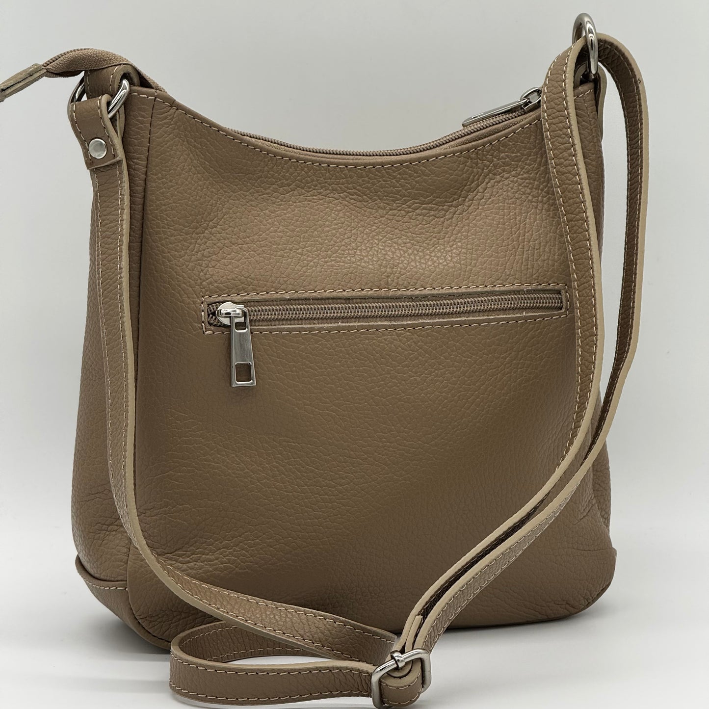Leather Messenger Crossbody Bag