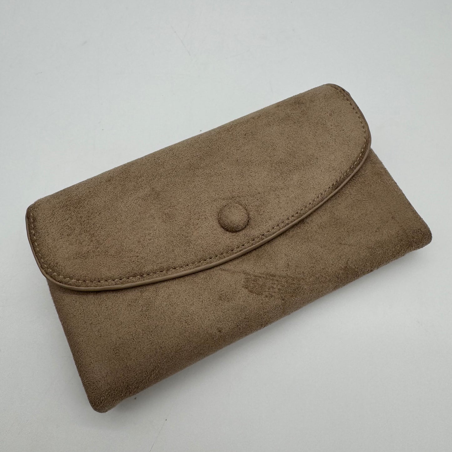 Faux Suede RFID Long Purse