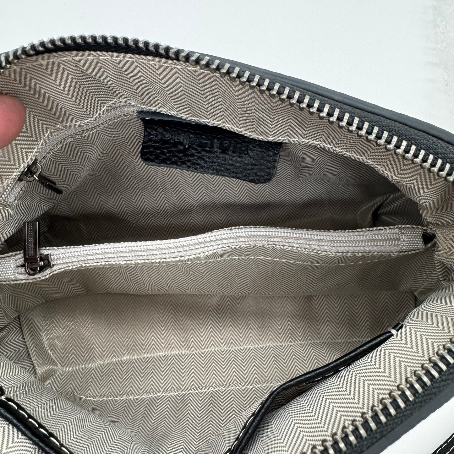 Leather Pleated Bag