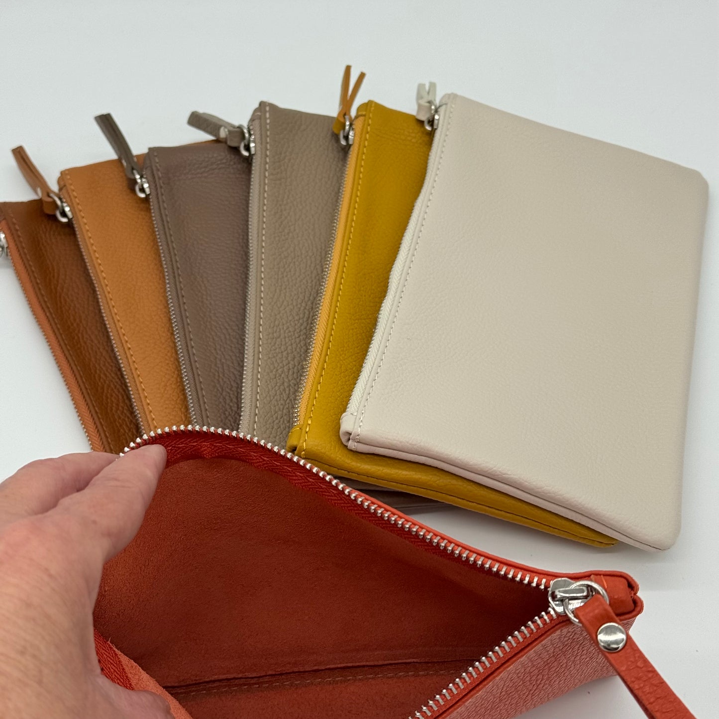 Leather Accessory Zipped Pouch