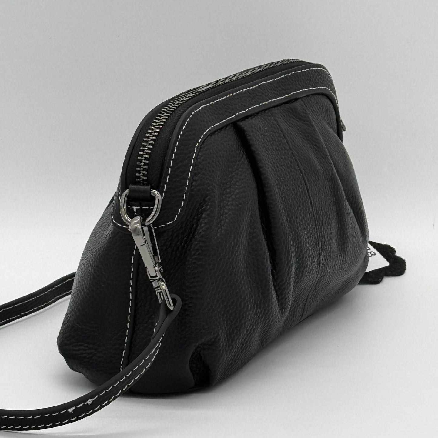 Leather Pleated Bag
