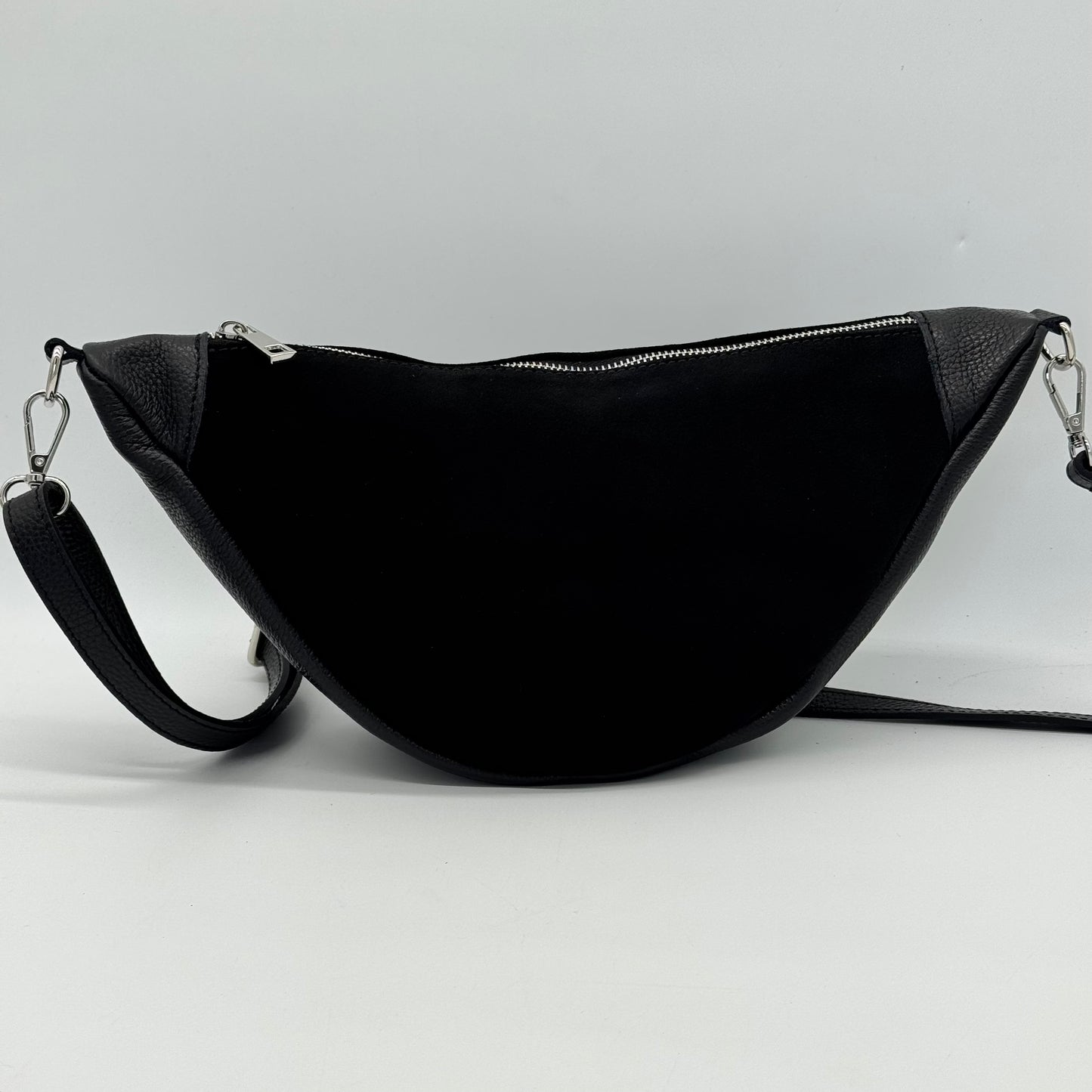 Suede Dumpling Style Crossbody Bag