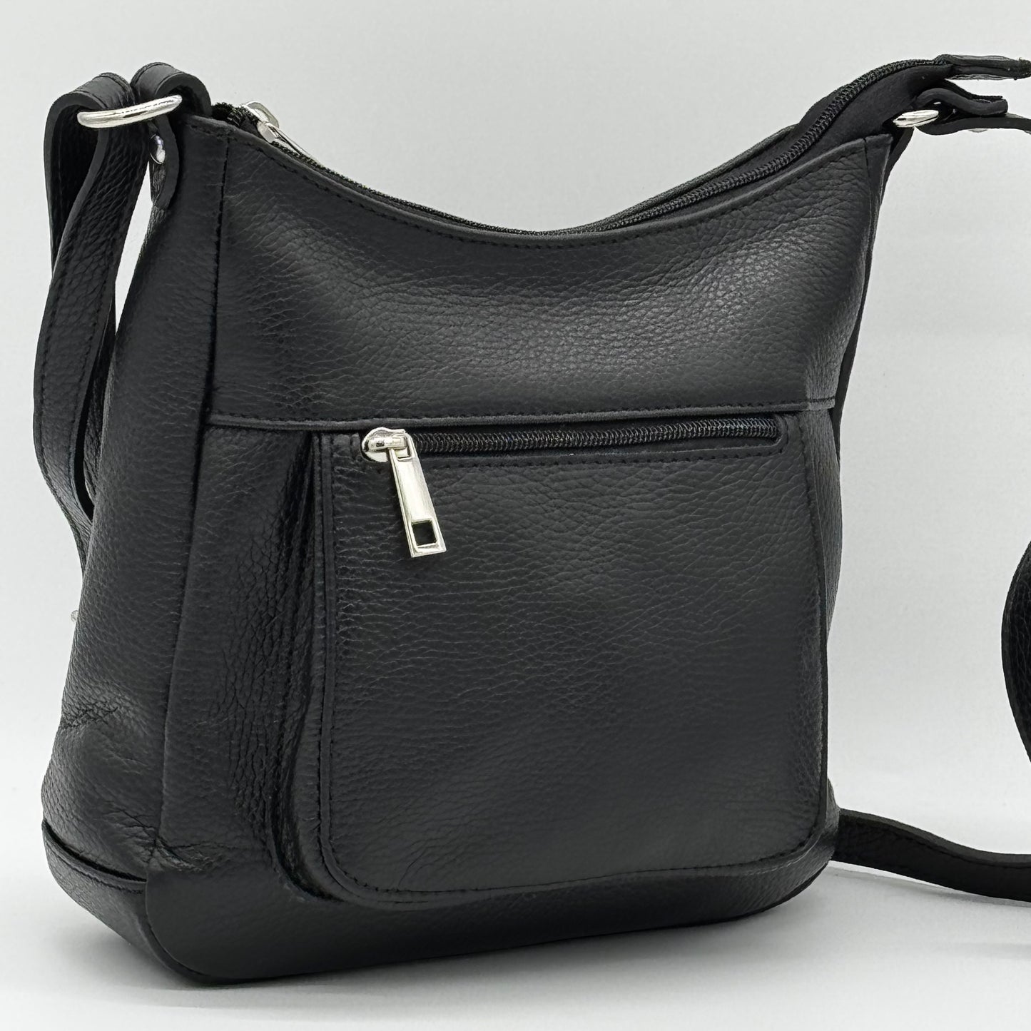 Leather Messenger Crossbody Bag