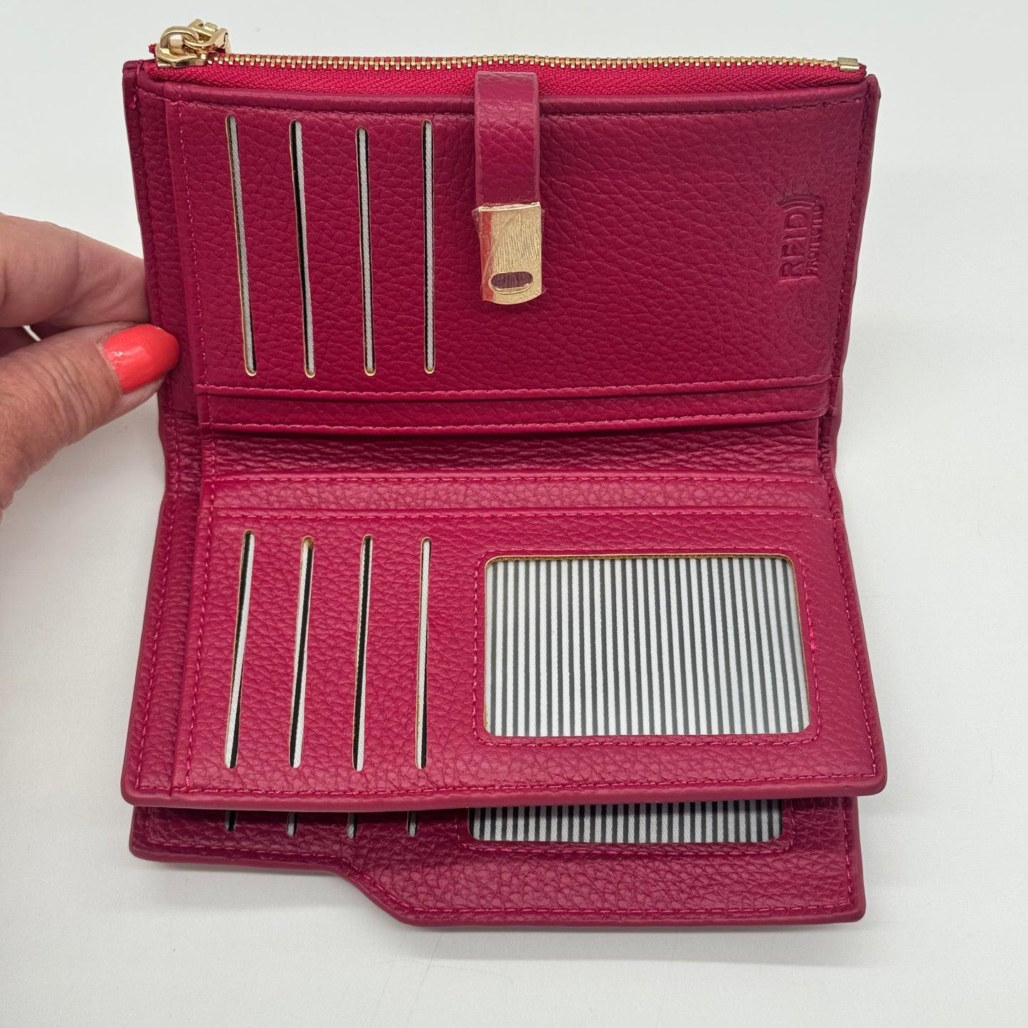 Faux Leather RFID Bifold Purse