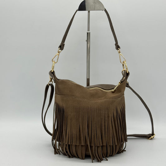 Suede Fringing Crossbody Bag
