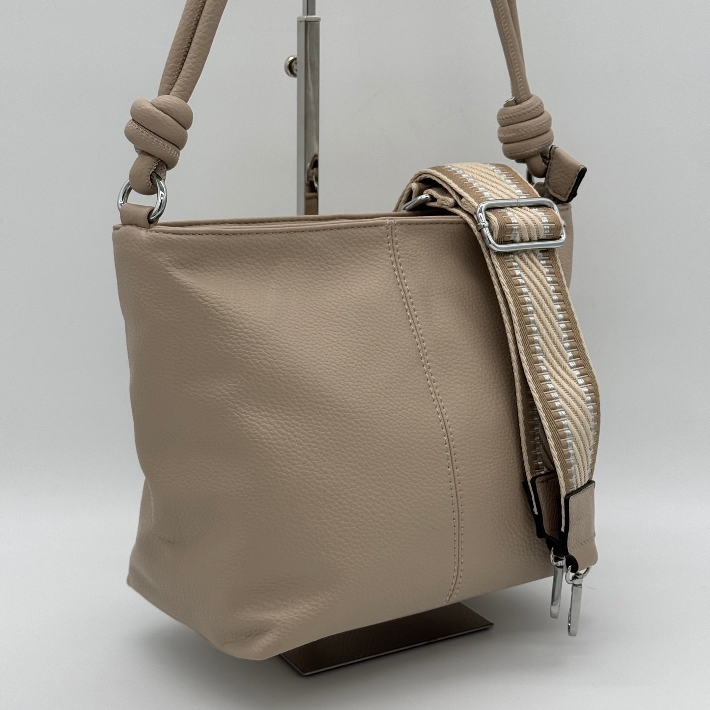 Faux Leather Knot Crossbody Bag