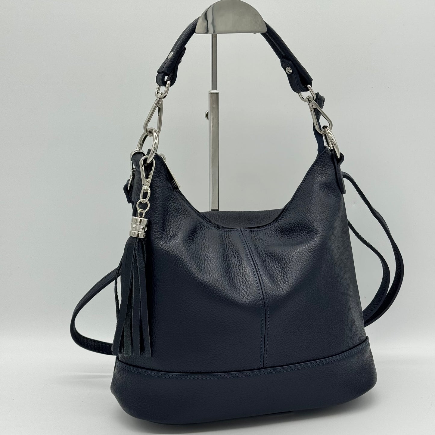 Leather Shoulder Crossbody Tassel Bag