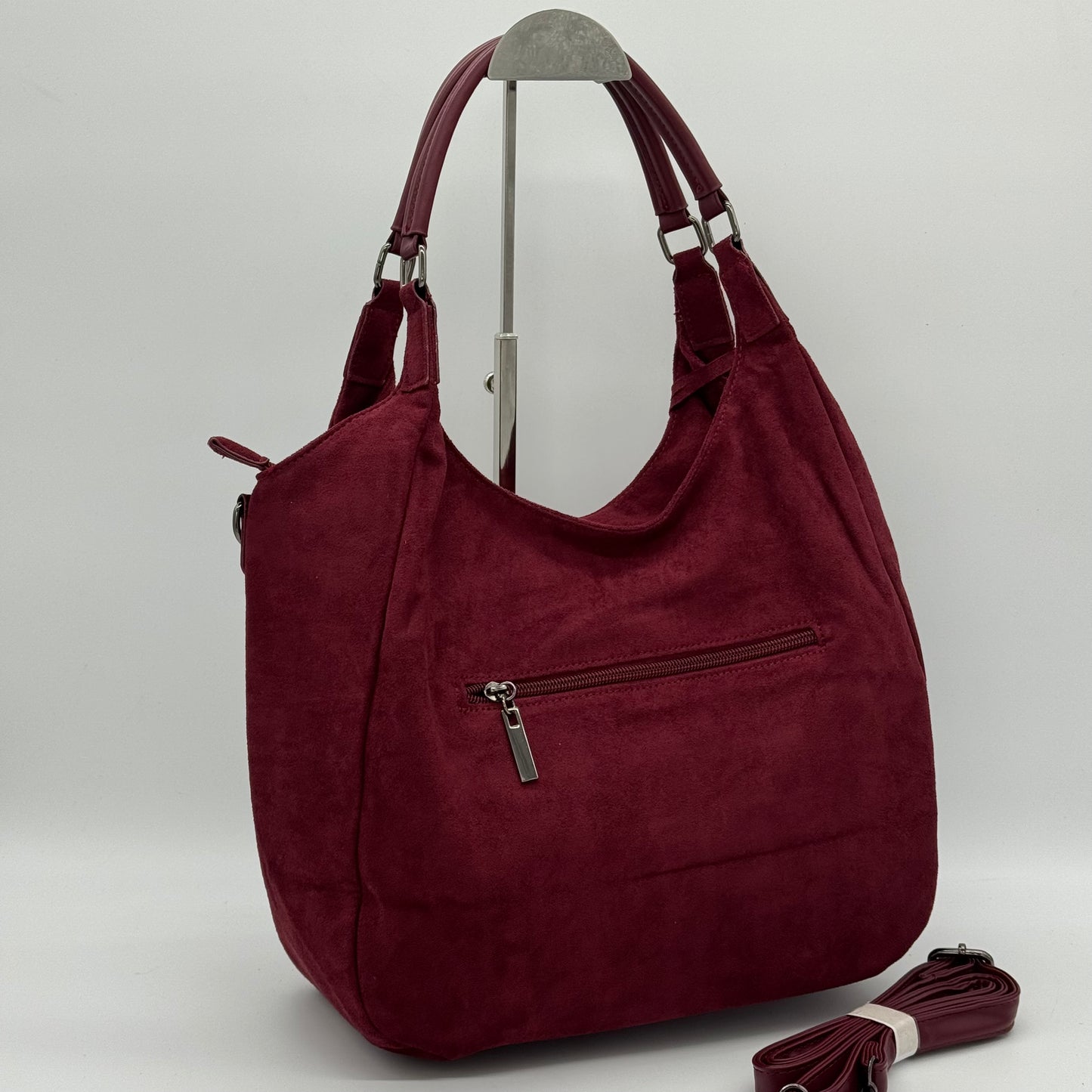 Faux Suede Shoulder Bag