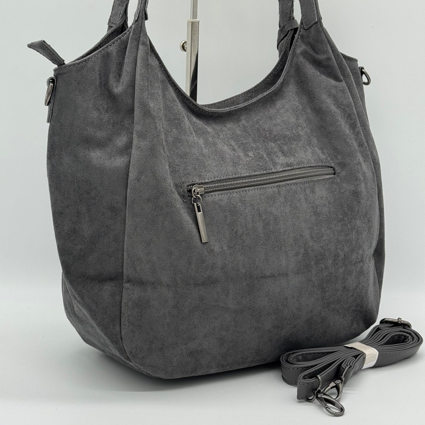 Faux Suede Shoulder Bag