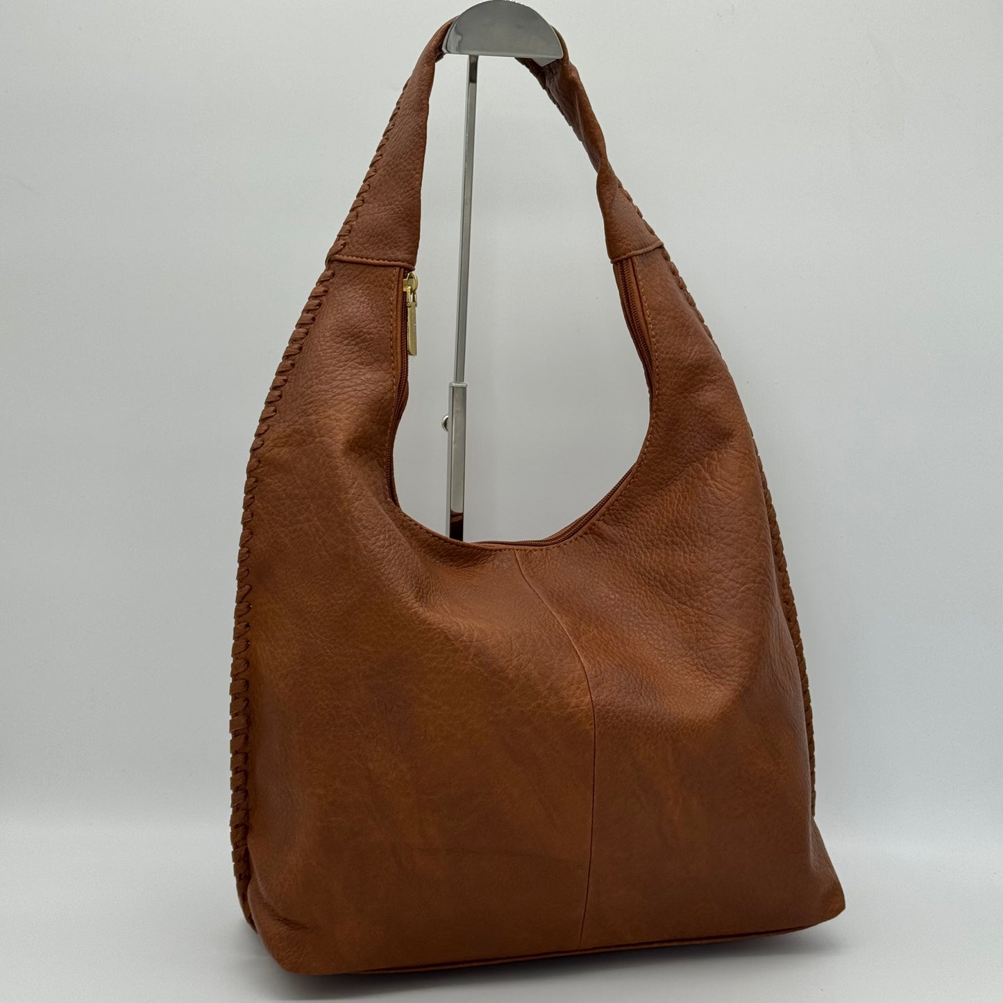 Faux Leather Hobo Shoulder Bag