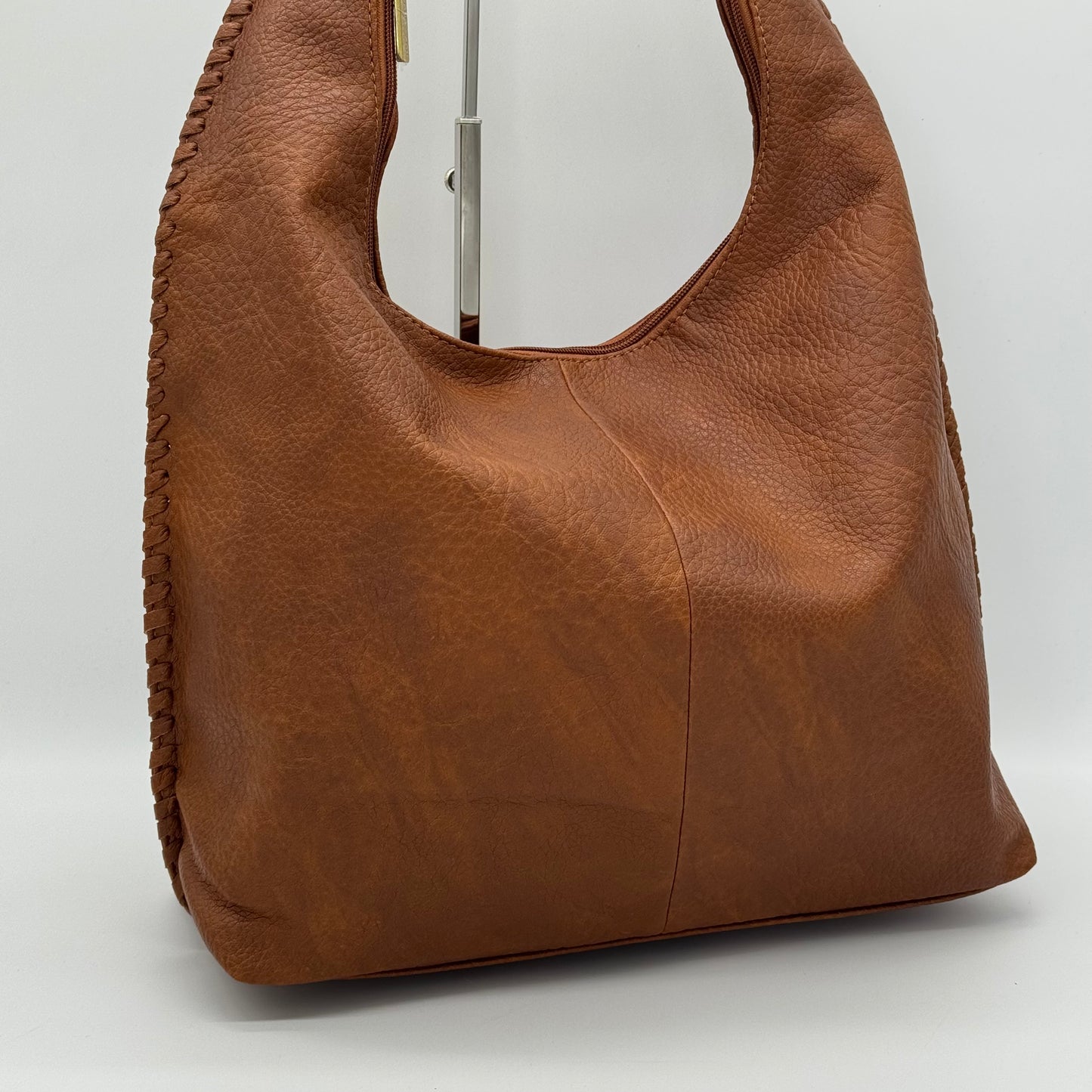 Faux Leather Hobo Shoulder Bag