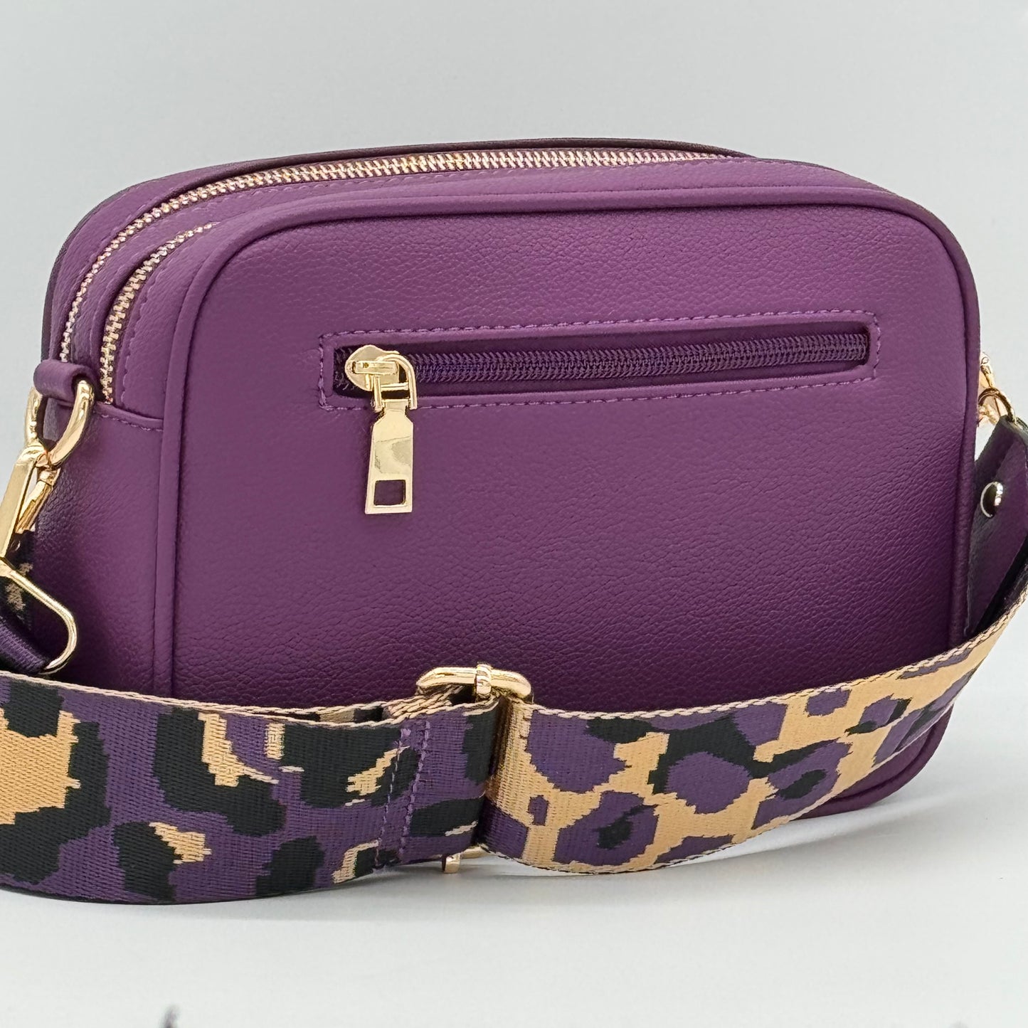 Faux Leather Crossbody Camera Bag