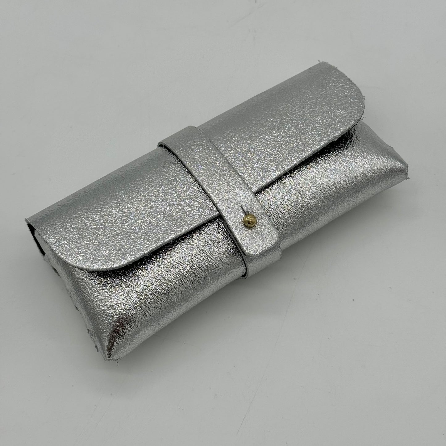 Metallic Leather Glasses Case