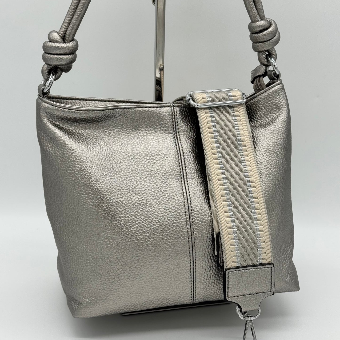 Faux Leather Knot Crossbody Bag