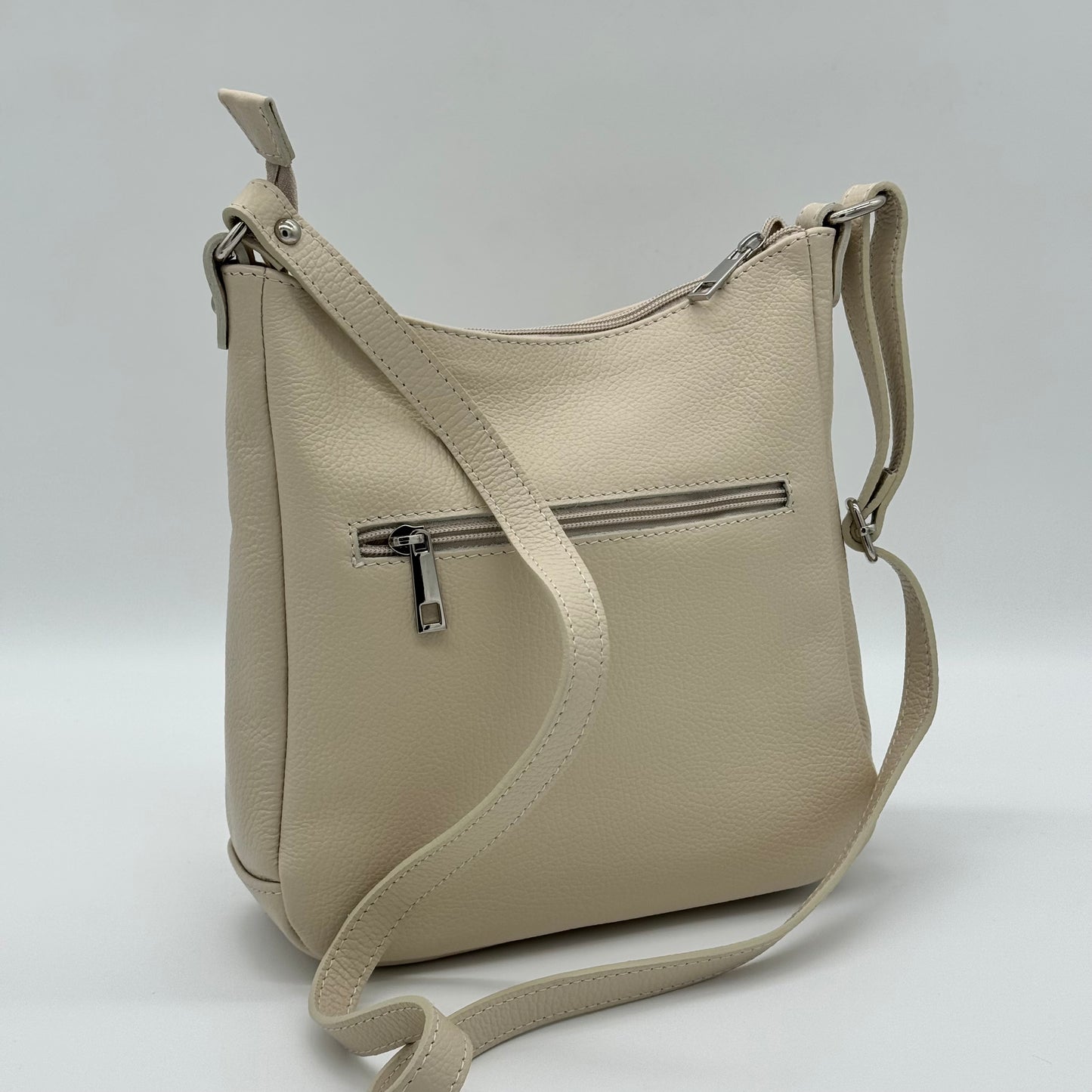 Leather Messenger Crossbody Bag