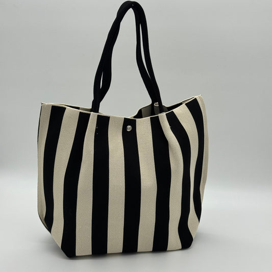 Woven Striped Shopper