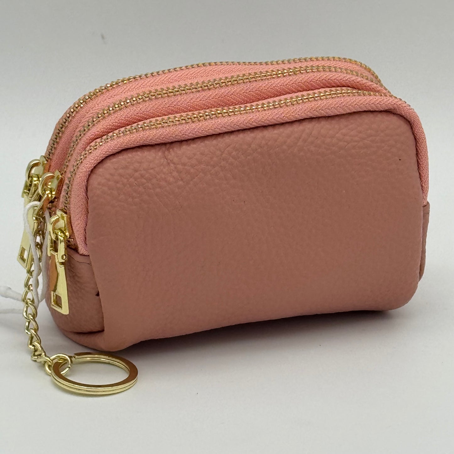 Leather Triple Zip Purse