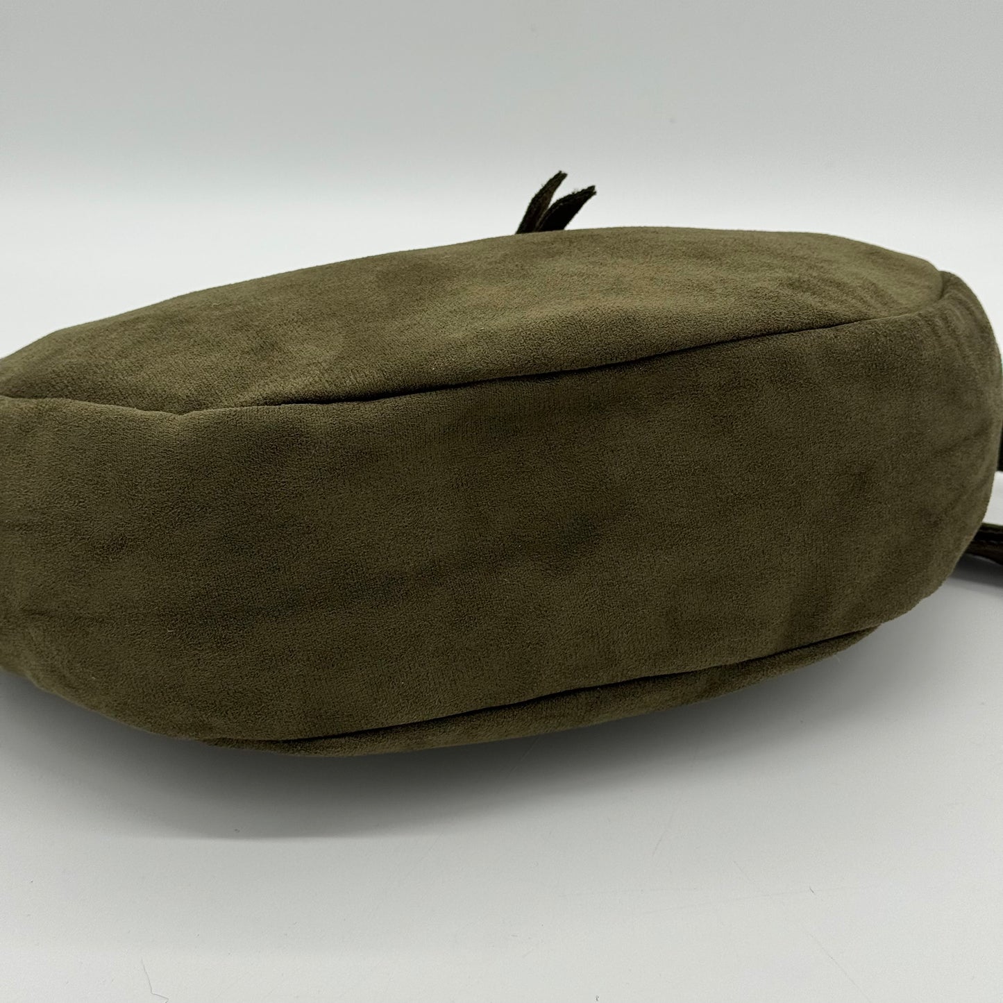 Faux Suede Half Moon Bag