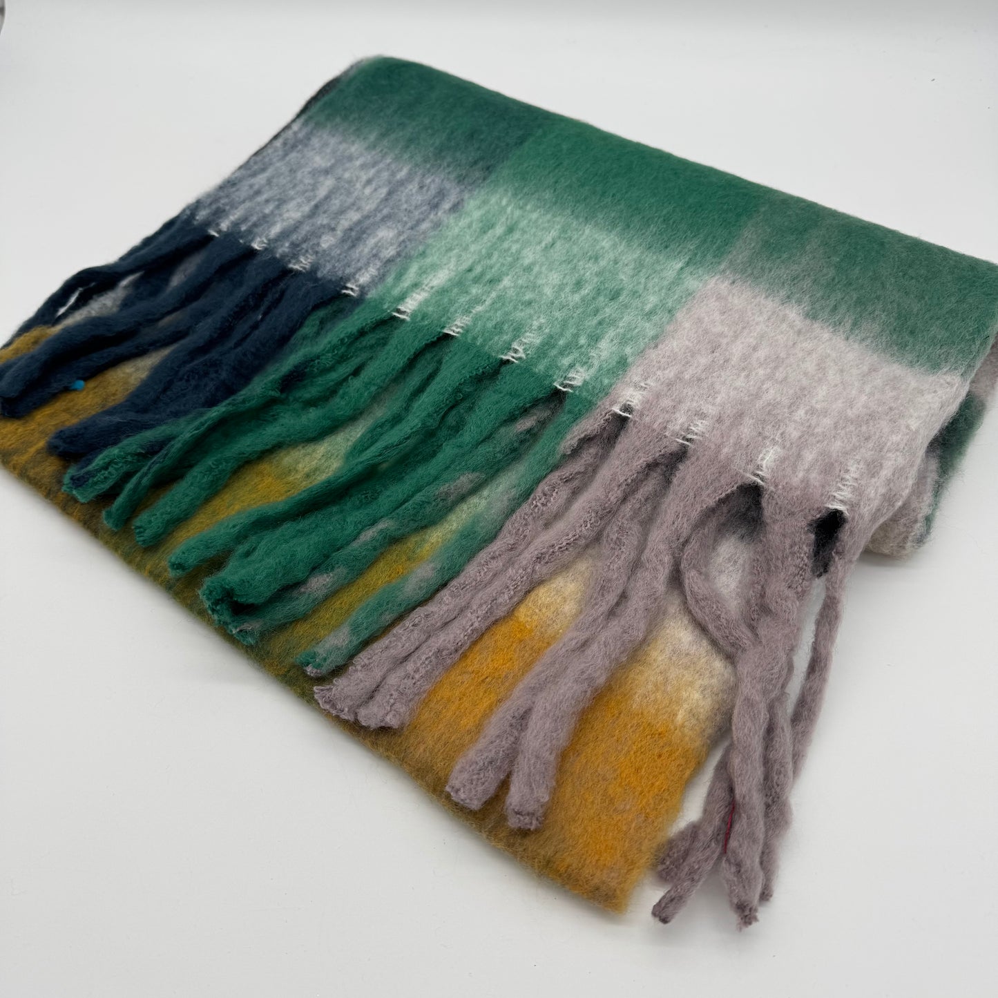 Soft Winter Blanket Check Scarf