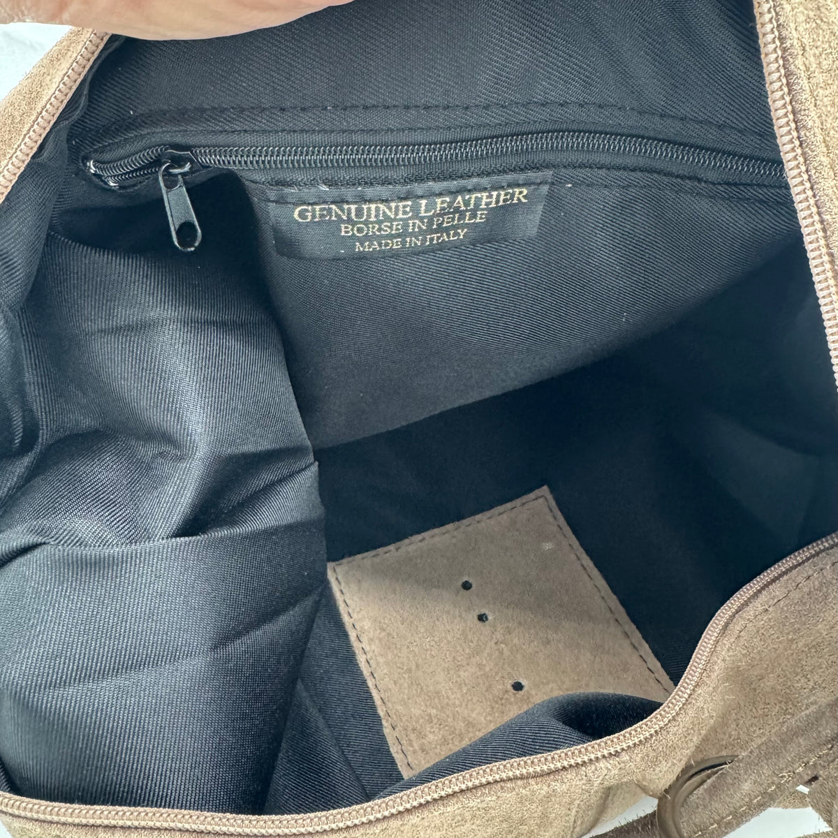 Suede Hobo Shoulder Bag