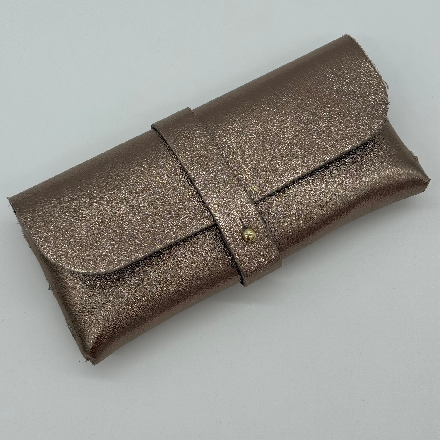 Metallic Leather Glasses Case
