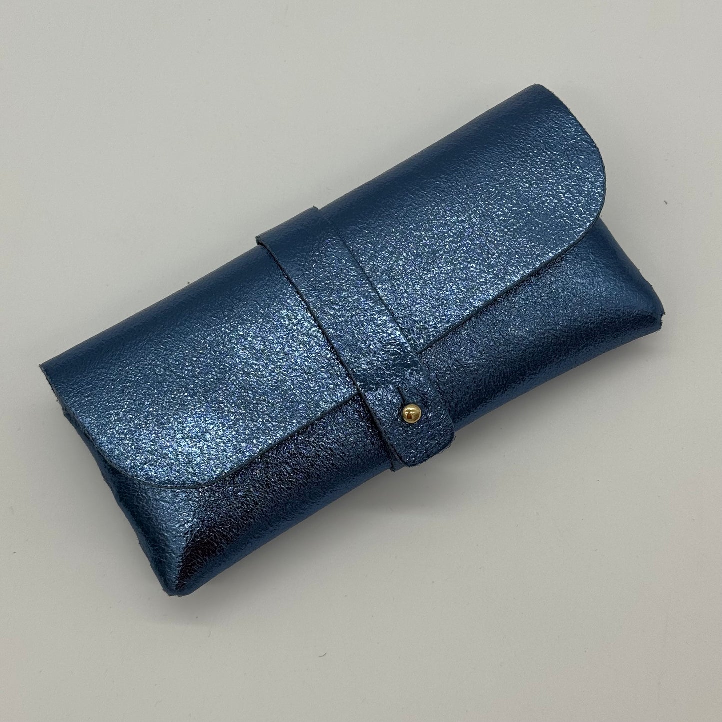 Metallic Leather Glasses Case