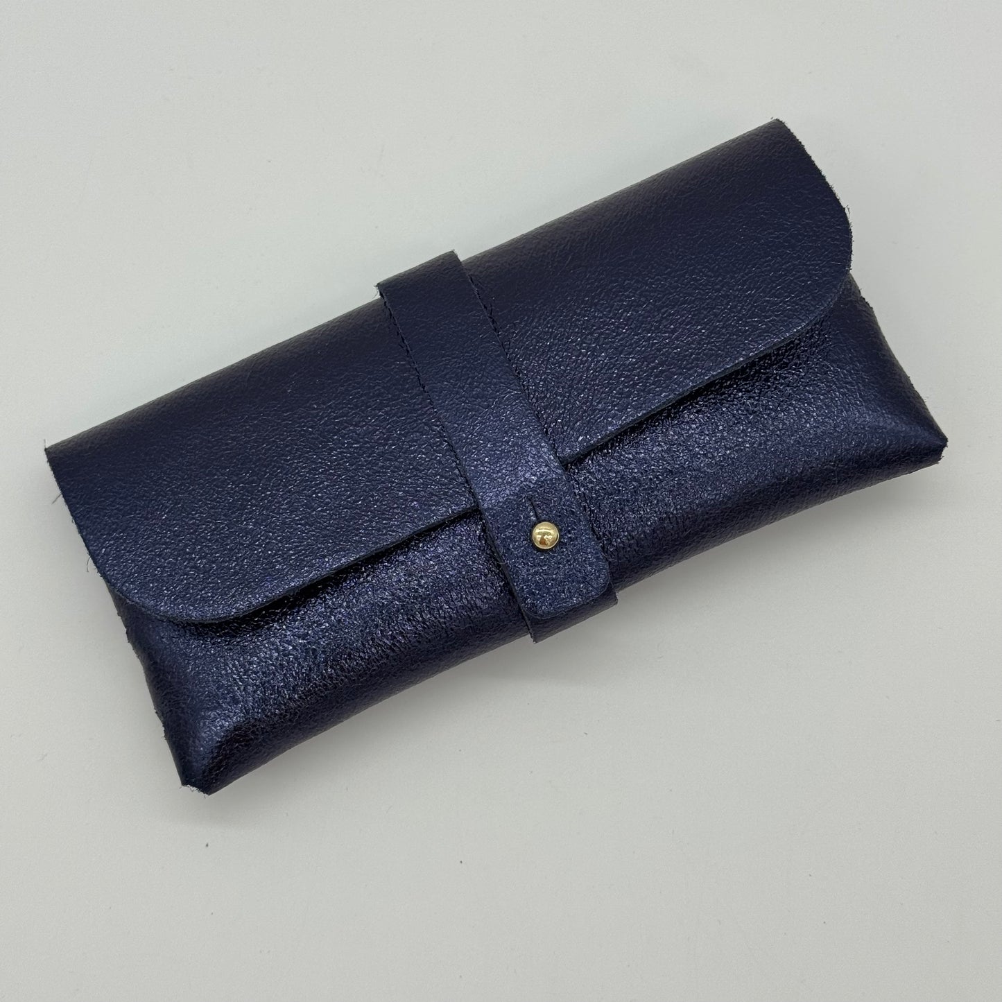 Metallic Leather Glasses Case