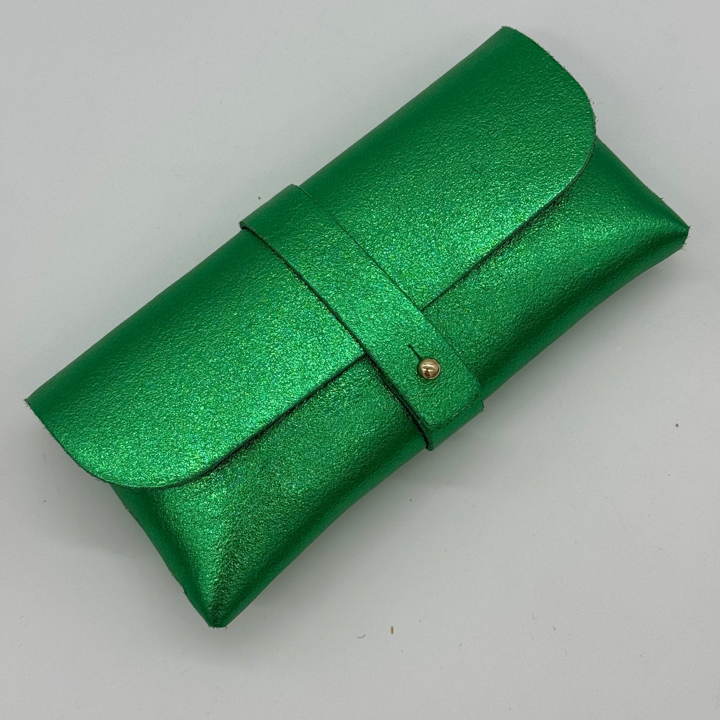 Metallic Leather Glasses Case