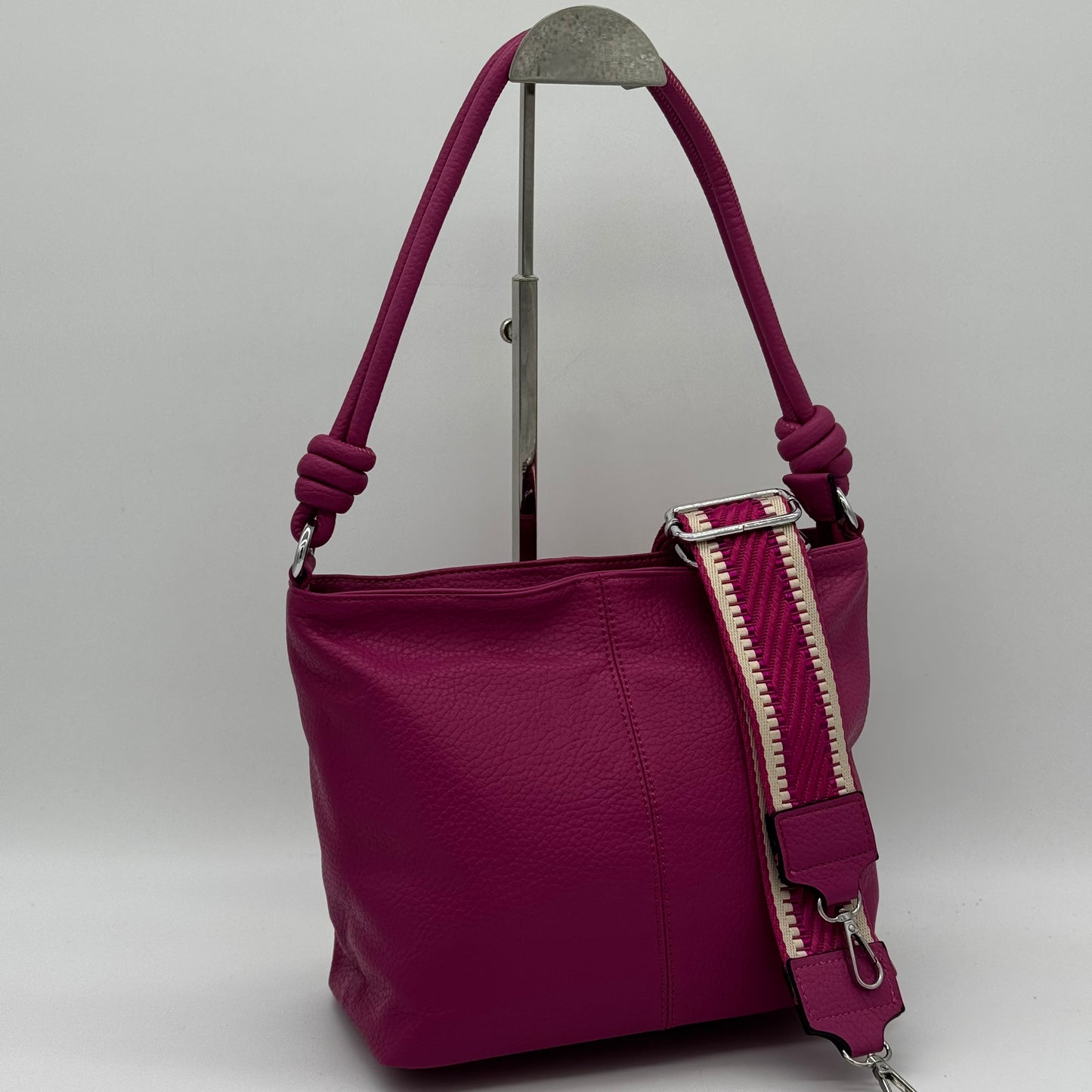 Faux Leather Knot Crossbody Bag