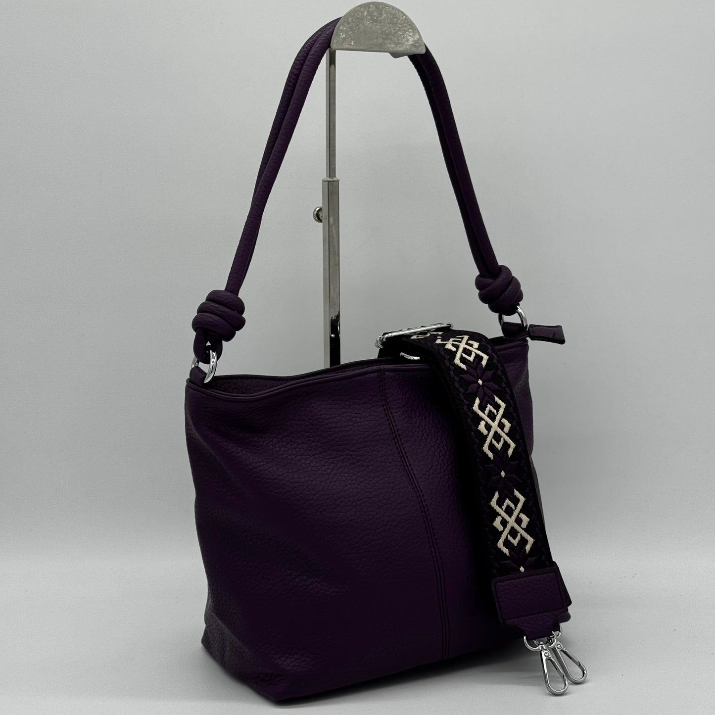 Faux Leather Knot Crossbody Bag