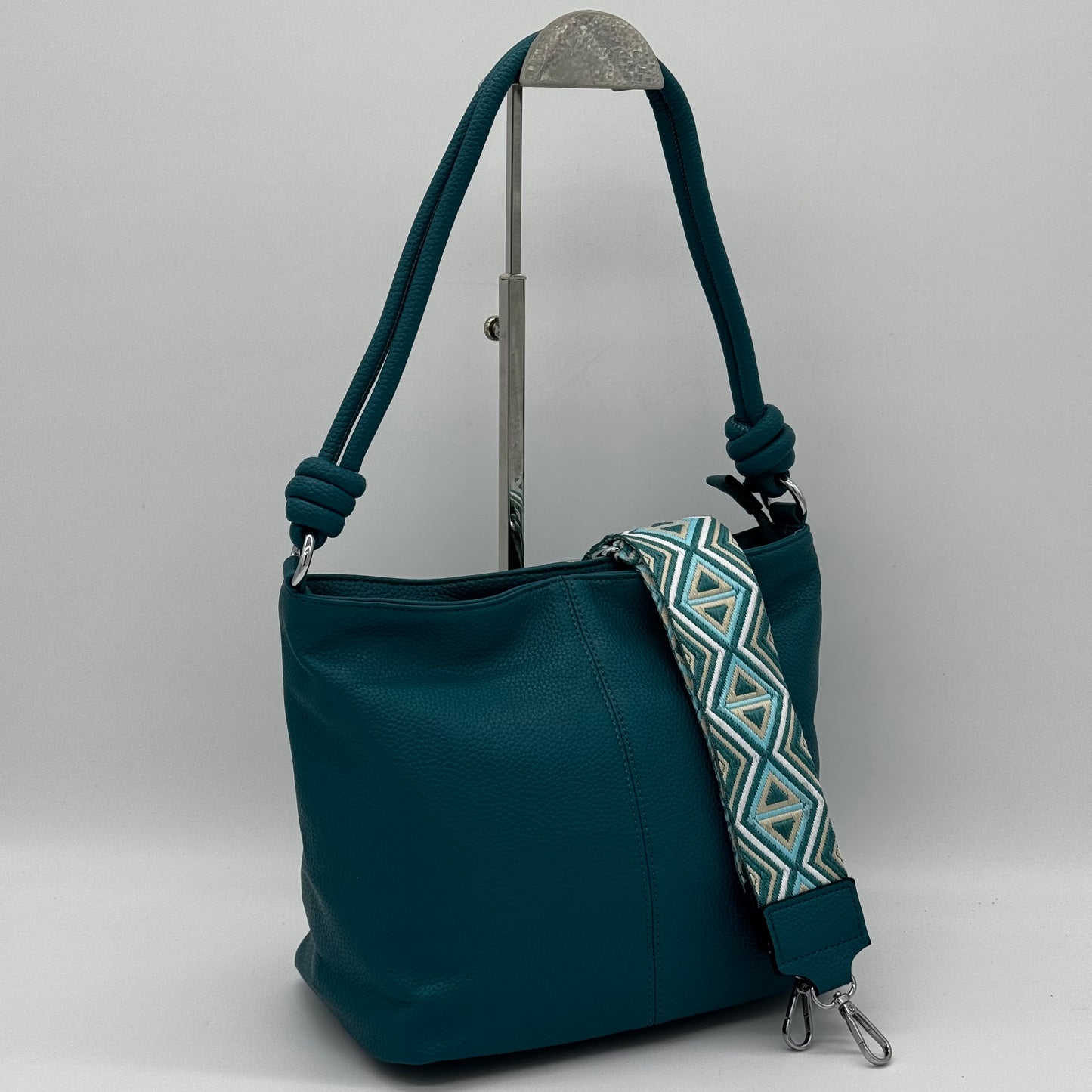 Faux Leather Knot Crossbody Bag