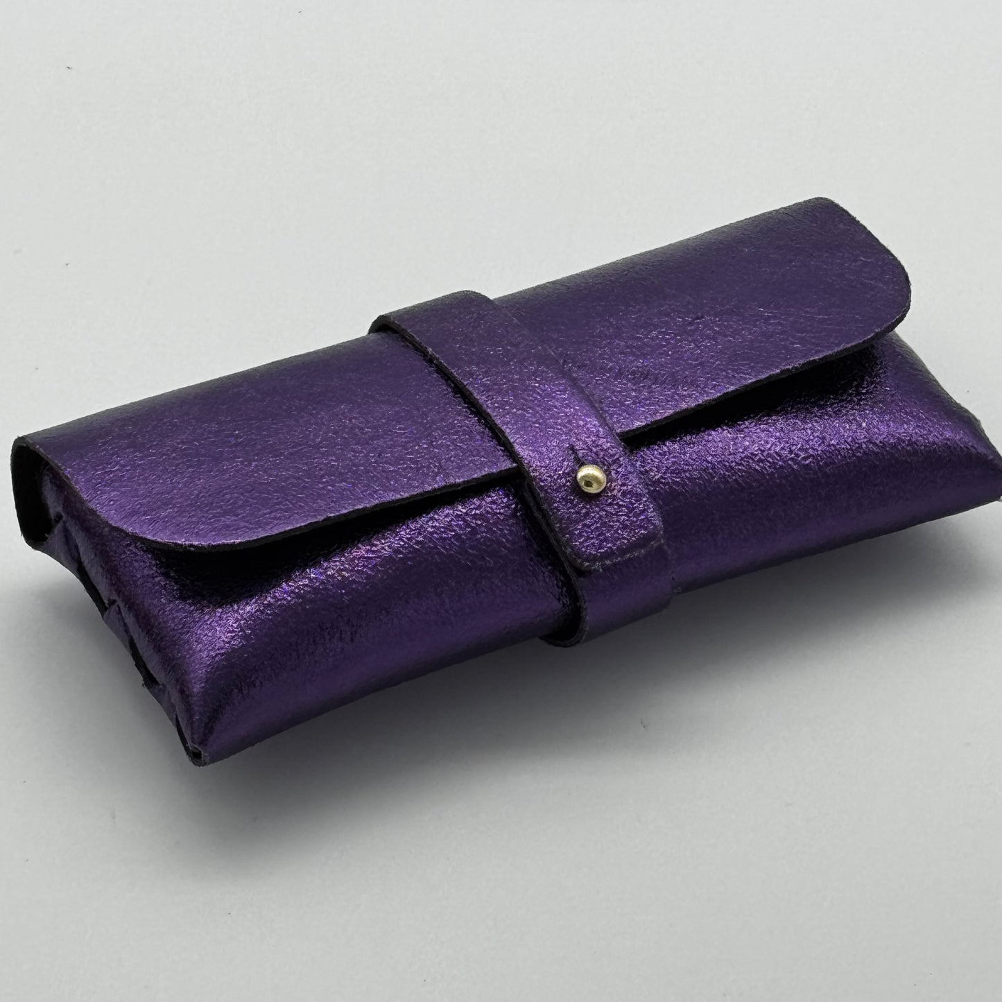 Metallic Leather Glasses Case