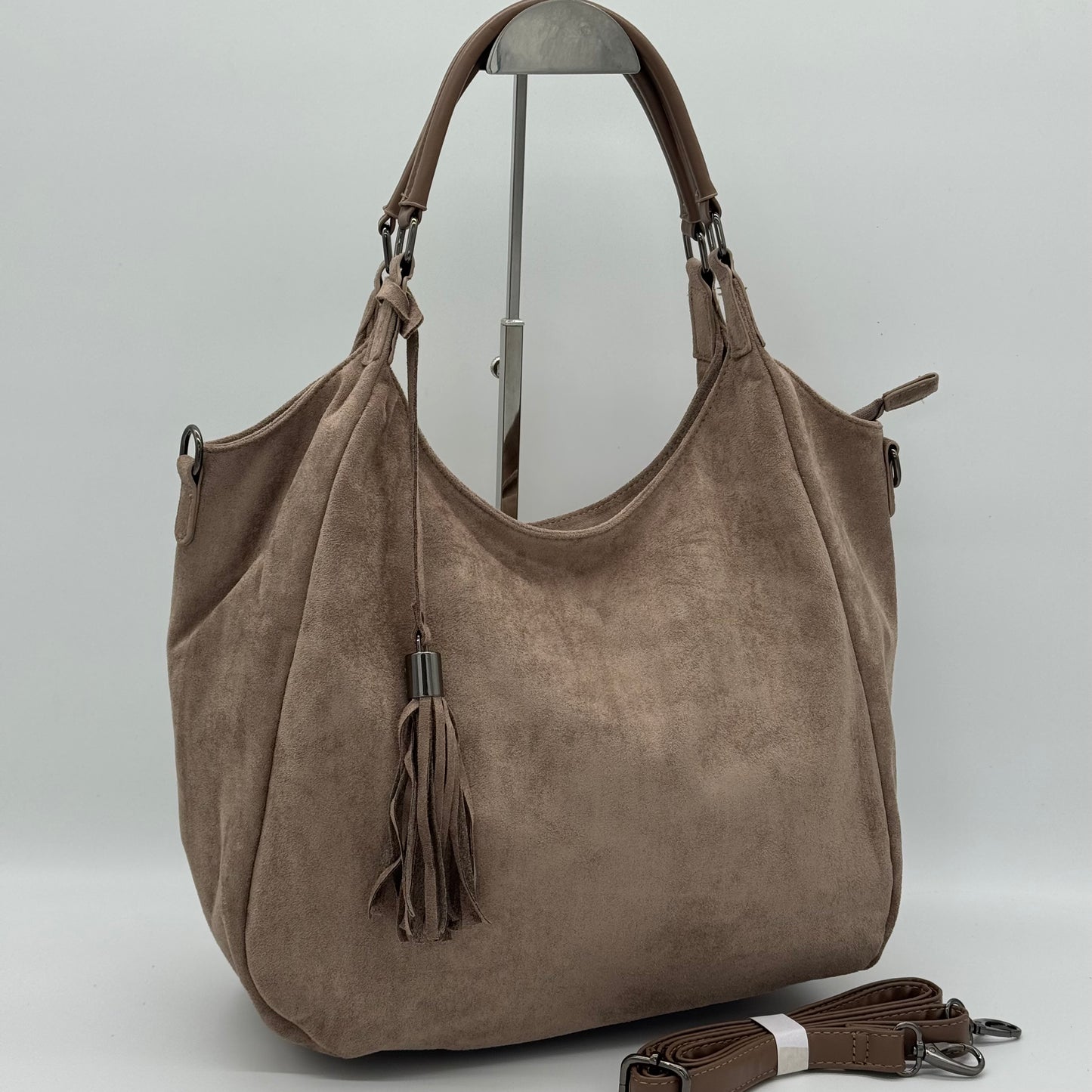 Faux Suede Shoulder Bag