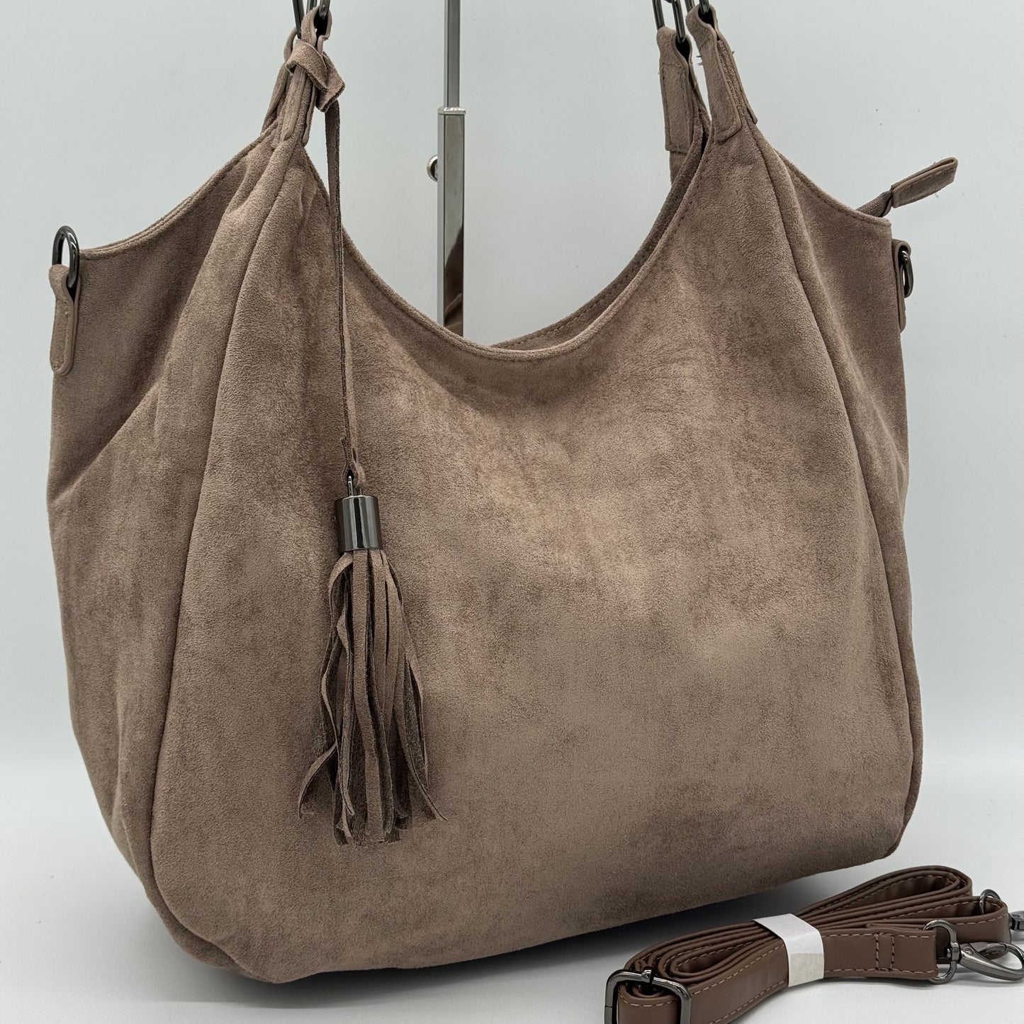Faux Suede Shoulder Bag