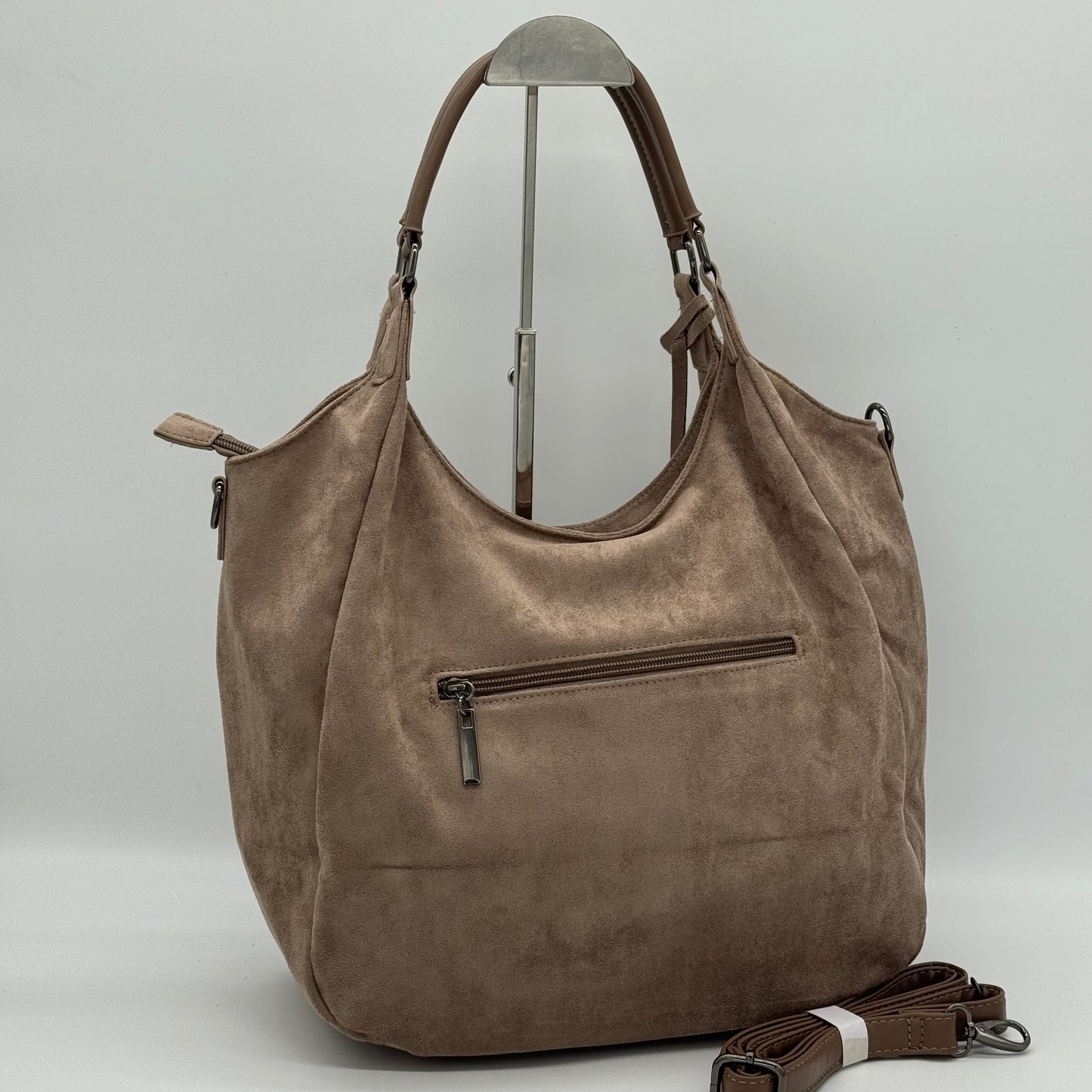 Faux Suede Shoulder Bag