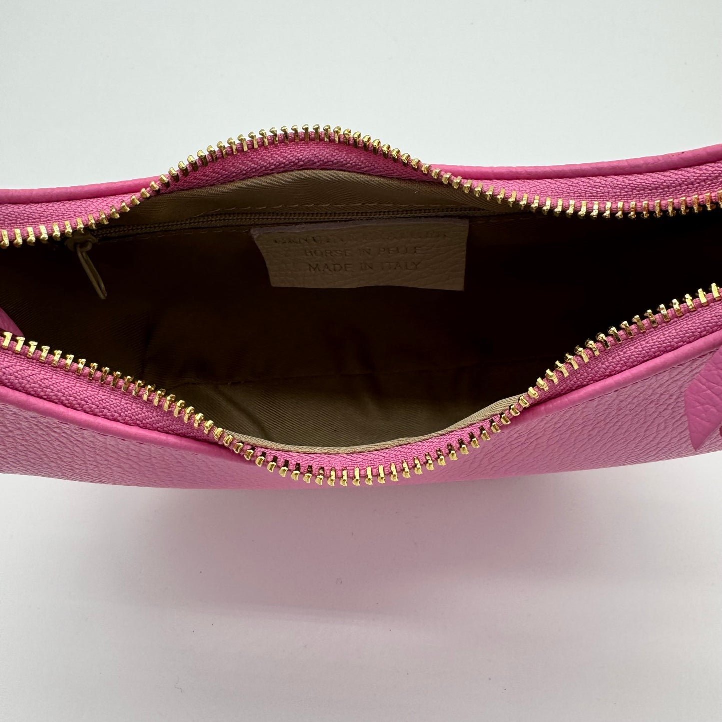 Leather Curved Shoulder Bag