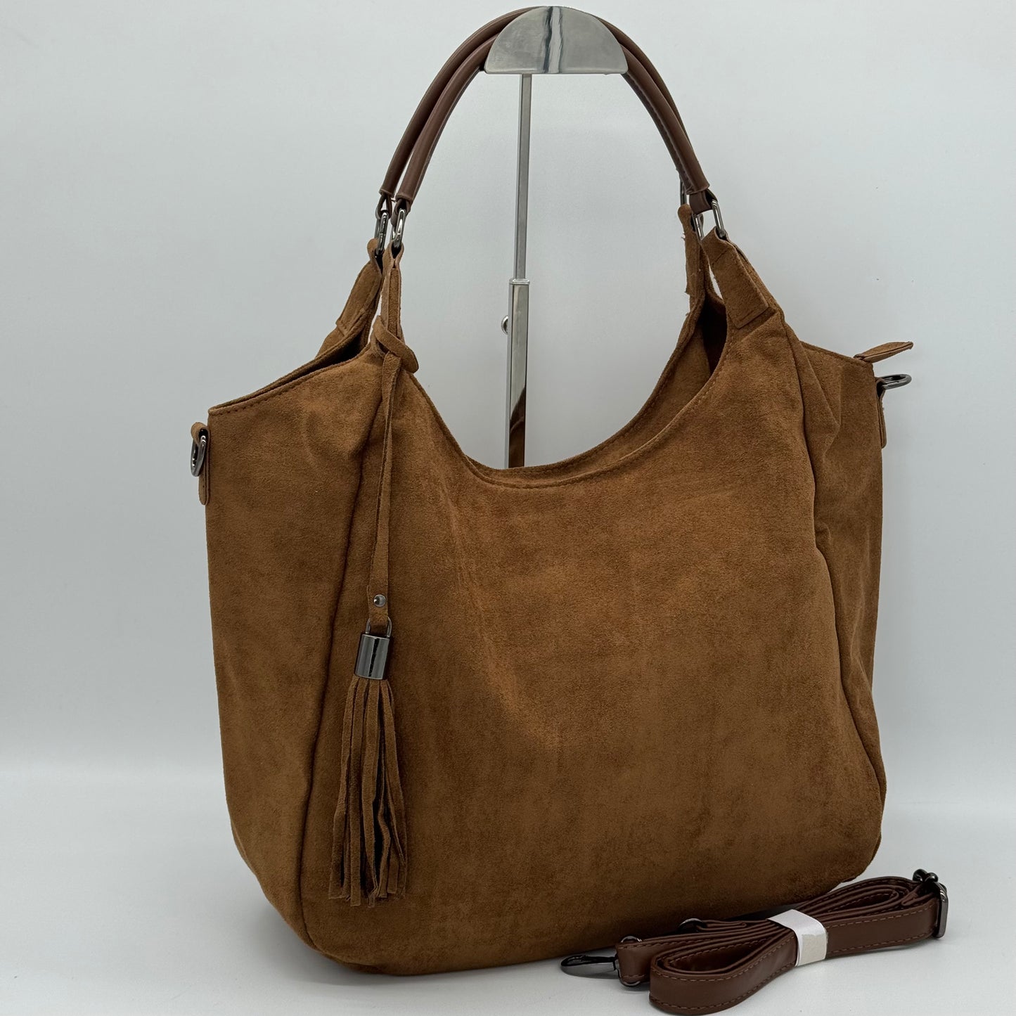 Faux Suede Shoulder Bag