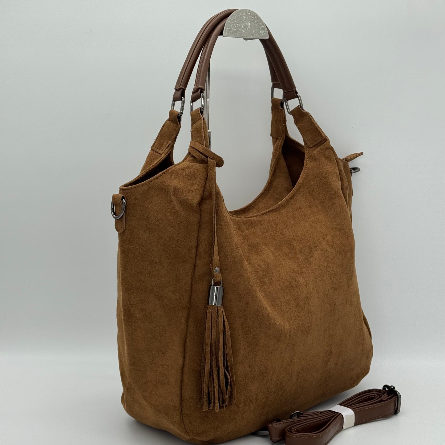 Faux Suede Shoulder Bag