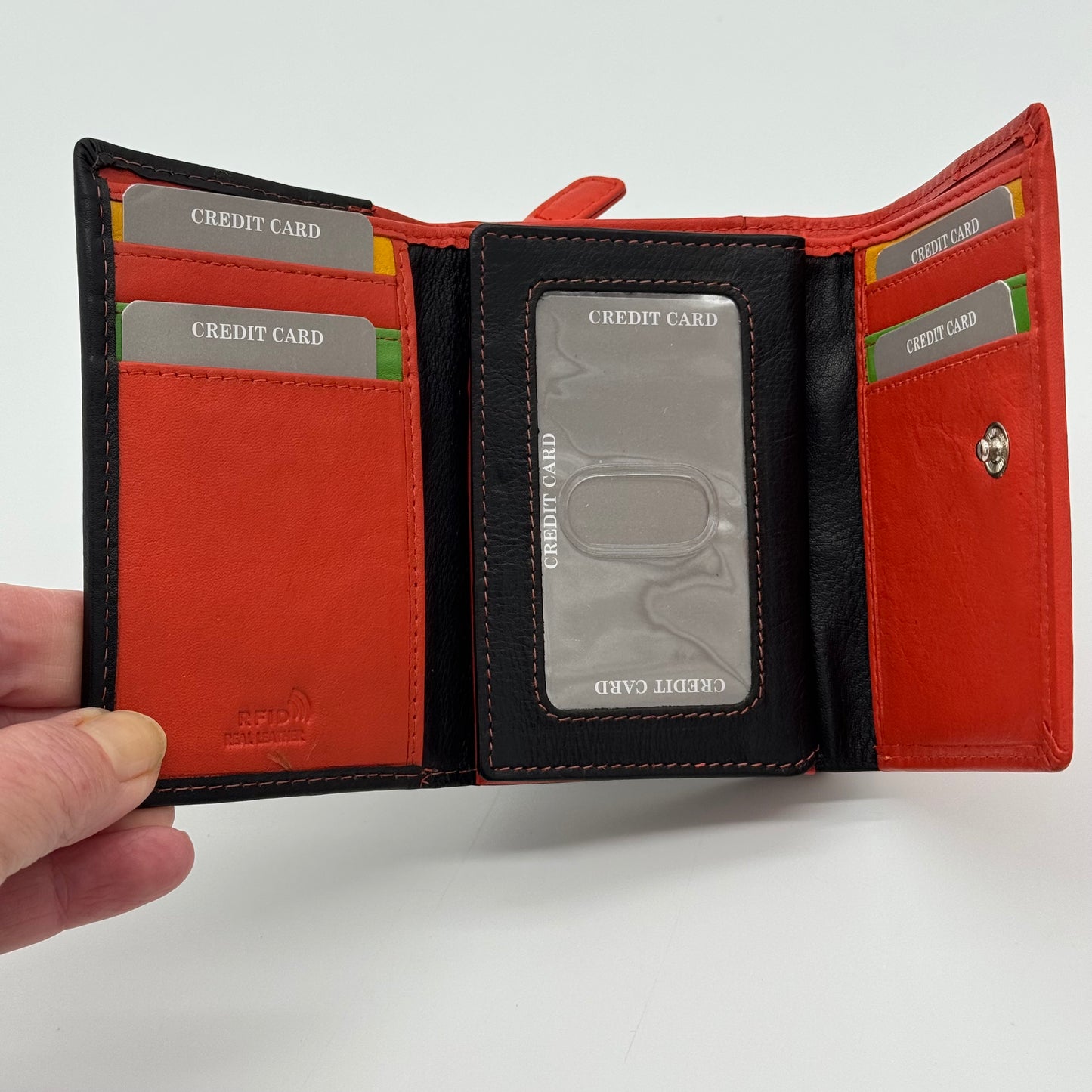 RFID Leather Multi Colour Wallet Purse