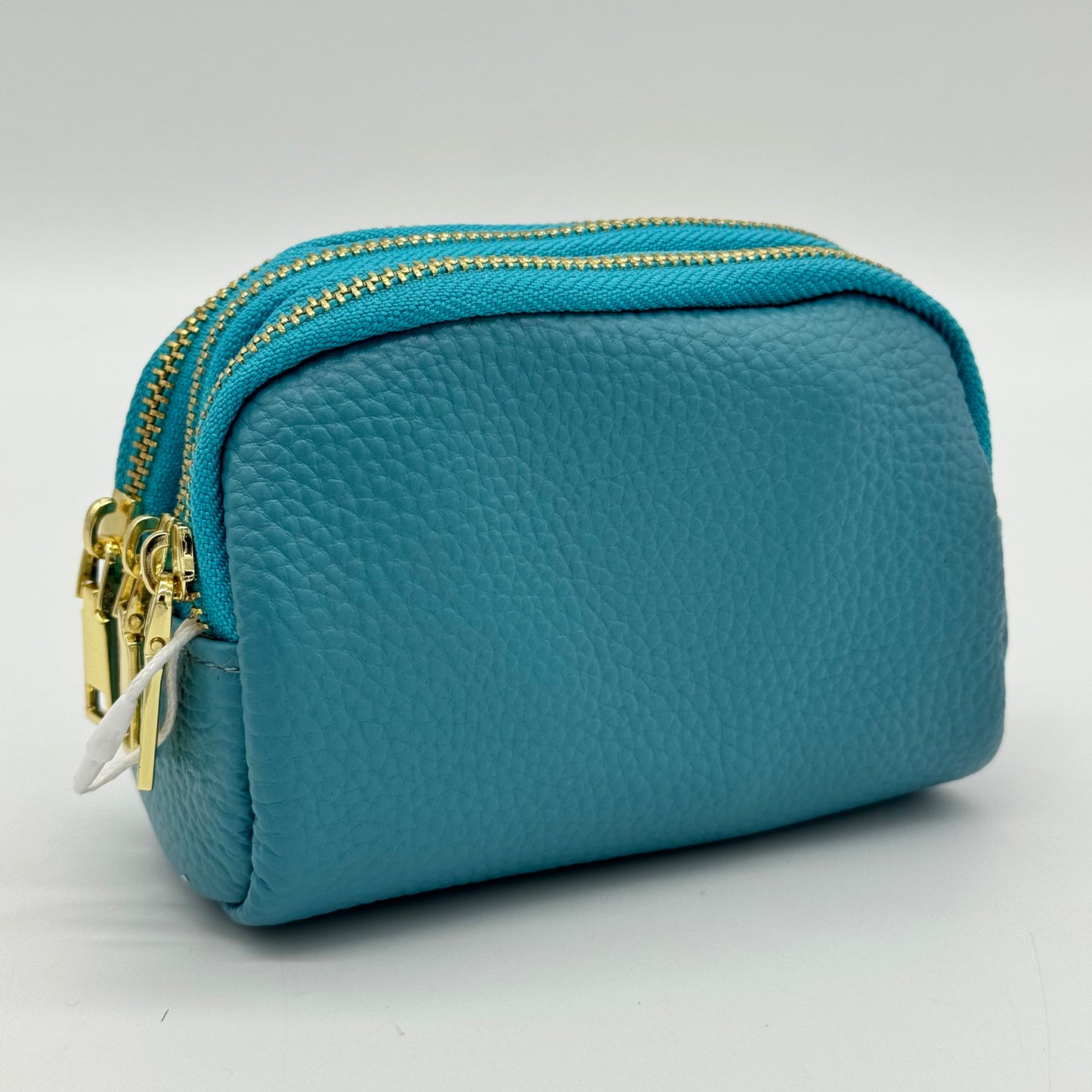 Leather Triple Zip Purse