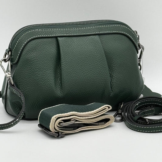 Leather Pleated Bag