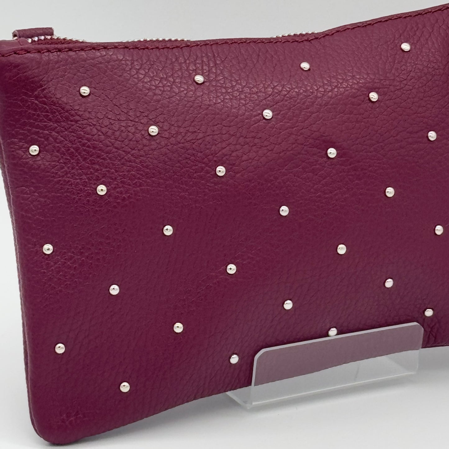 Leather Studded Crossbody Pouch