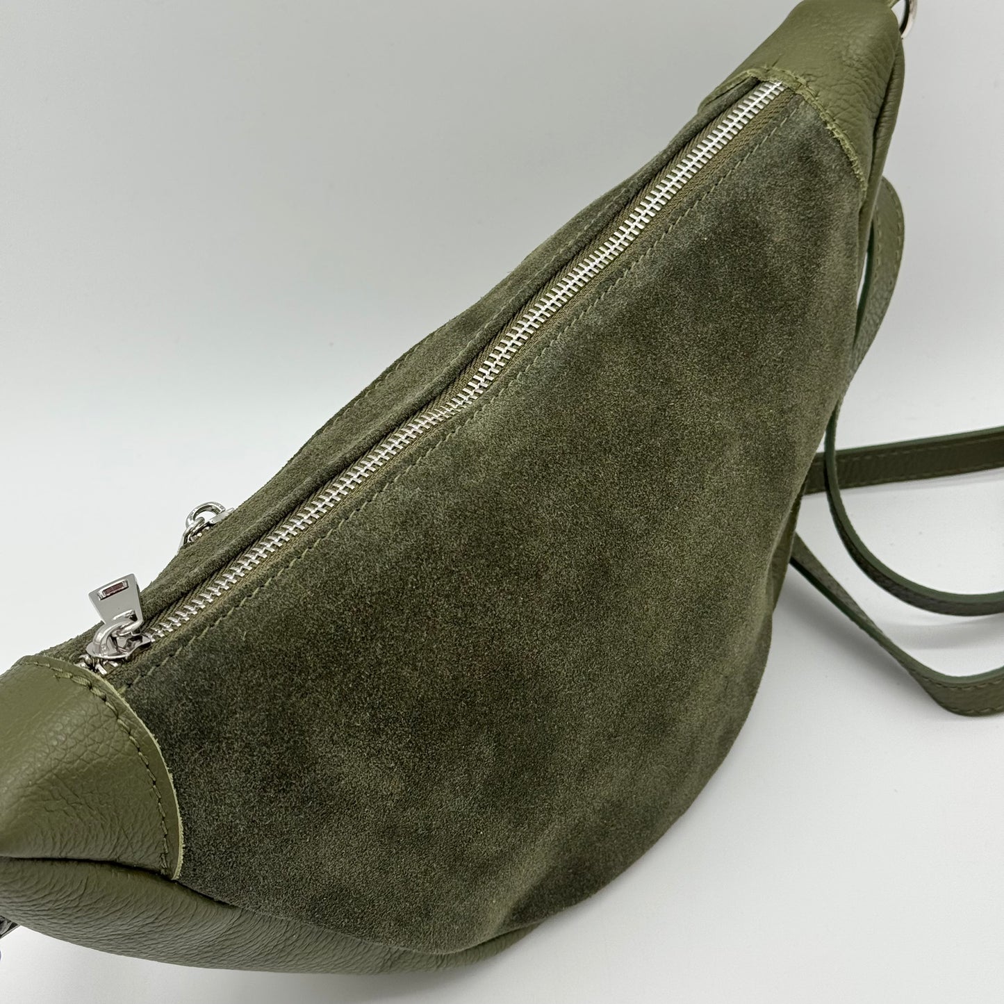 Suede Dumpling Style Crossbody Bag