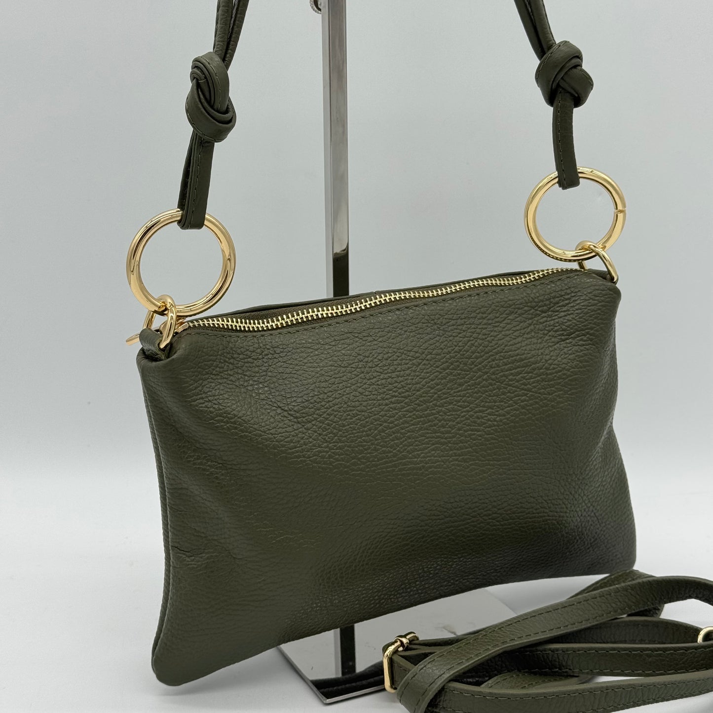 Leather Slim Shoulder Crossbody Bag