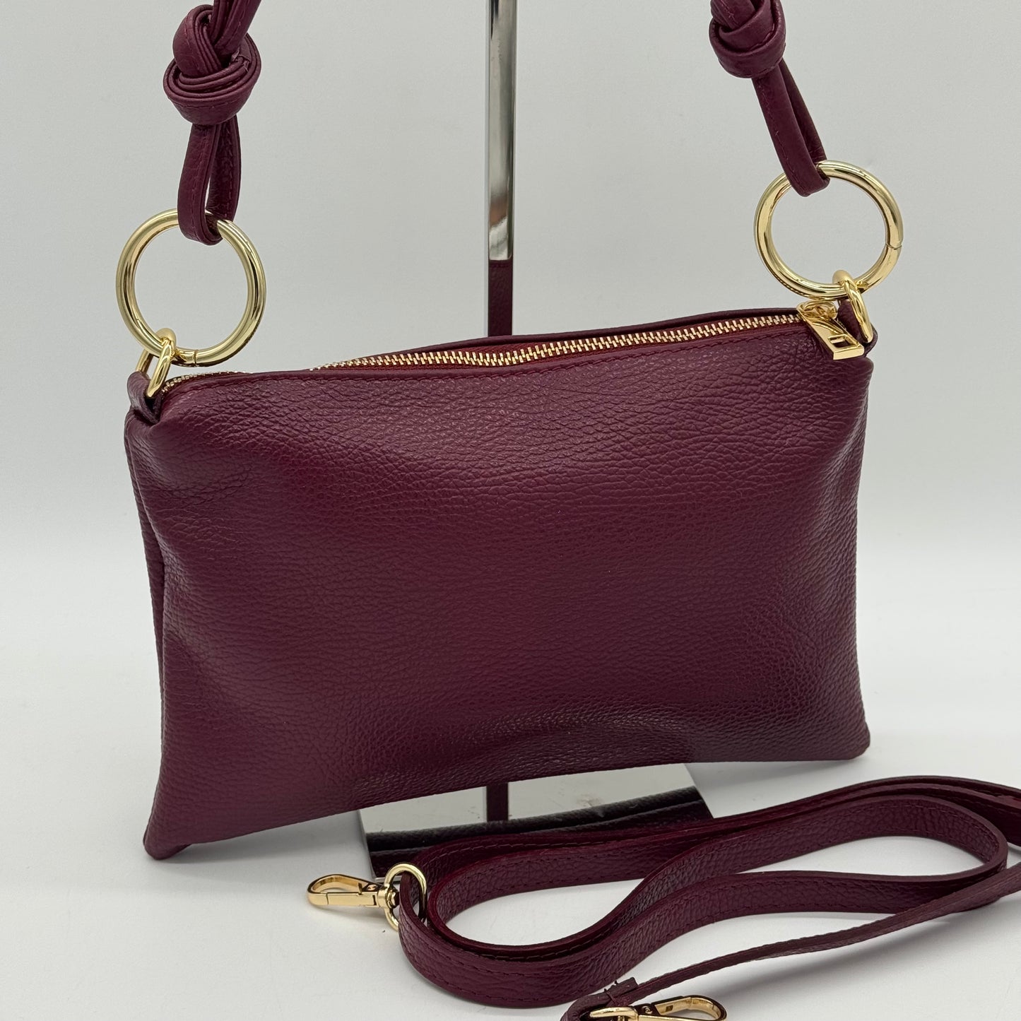 Leather Slim Shoulder Crossbody Bag