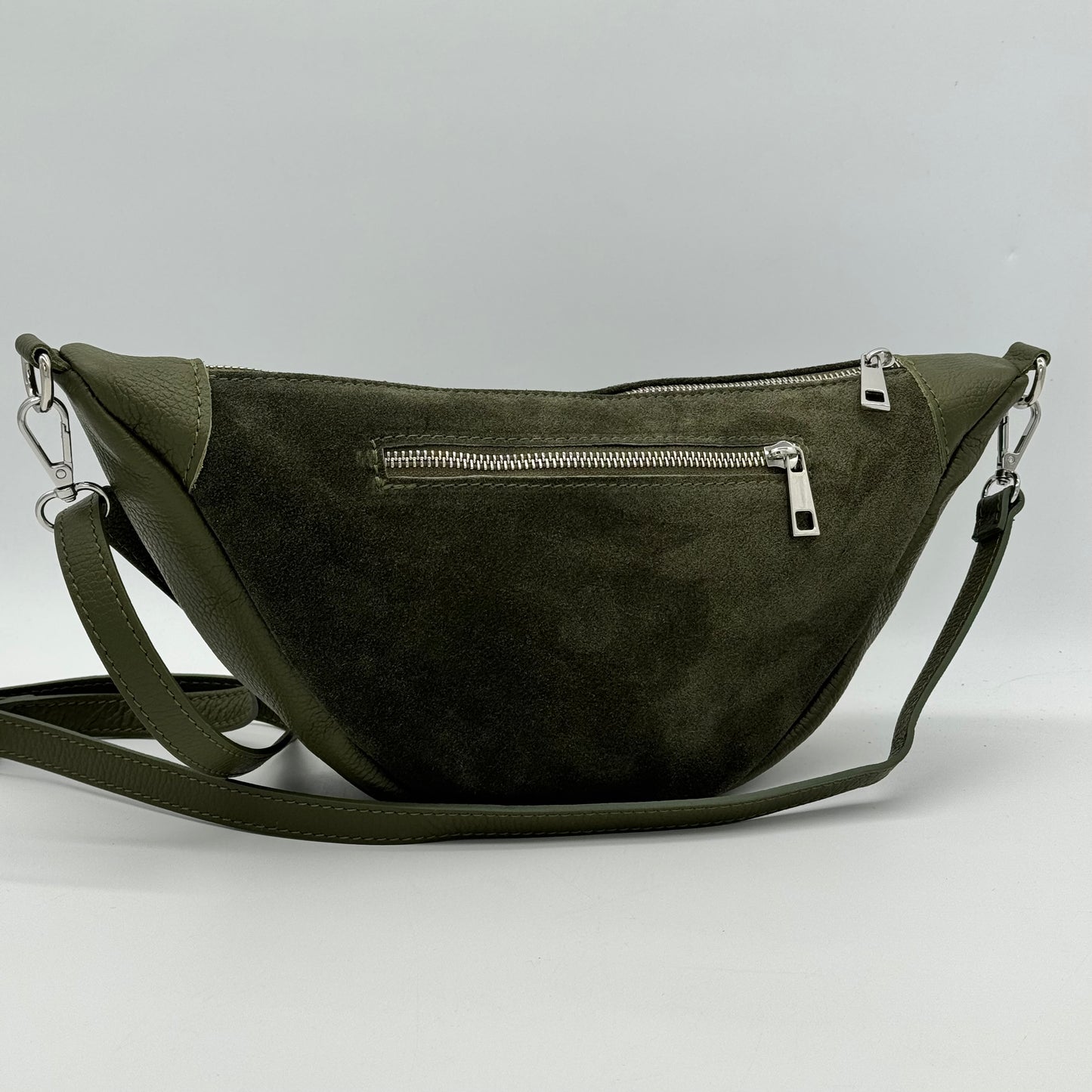 Suede Dumpling Style Crossbody Bag