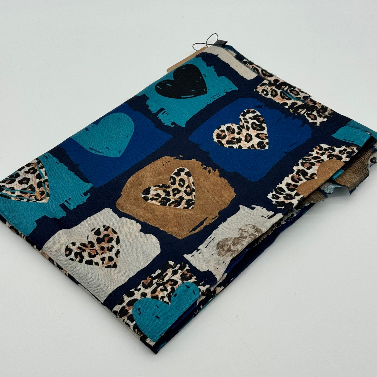 Leopard Heart Print Scarf