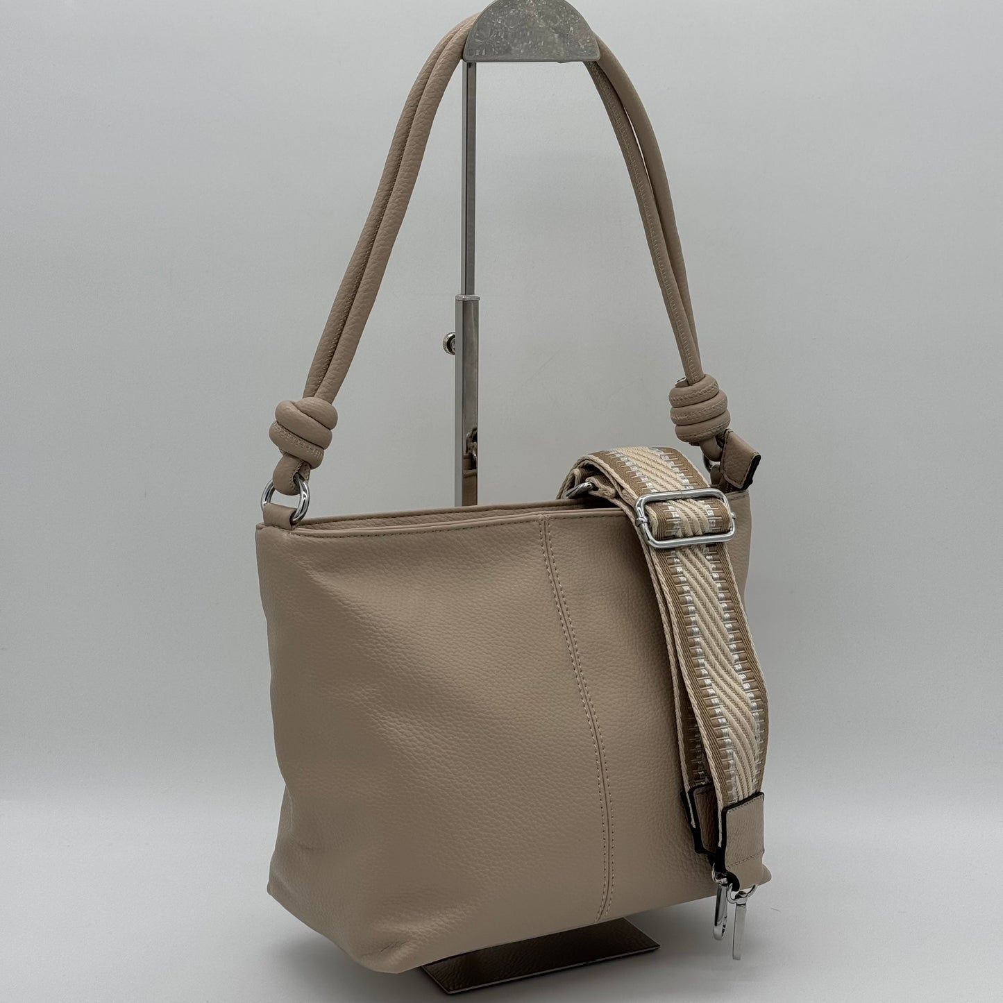 Faux Leather Knot Crossbody Bag